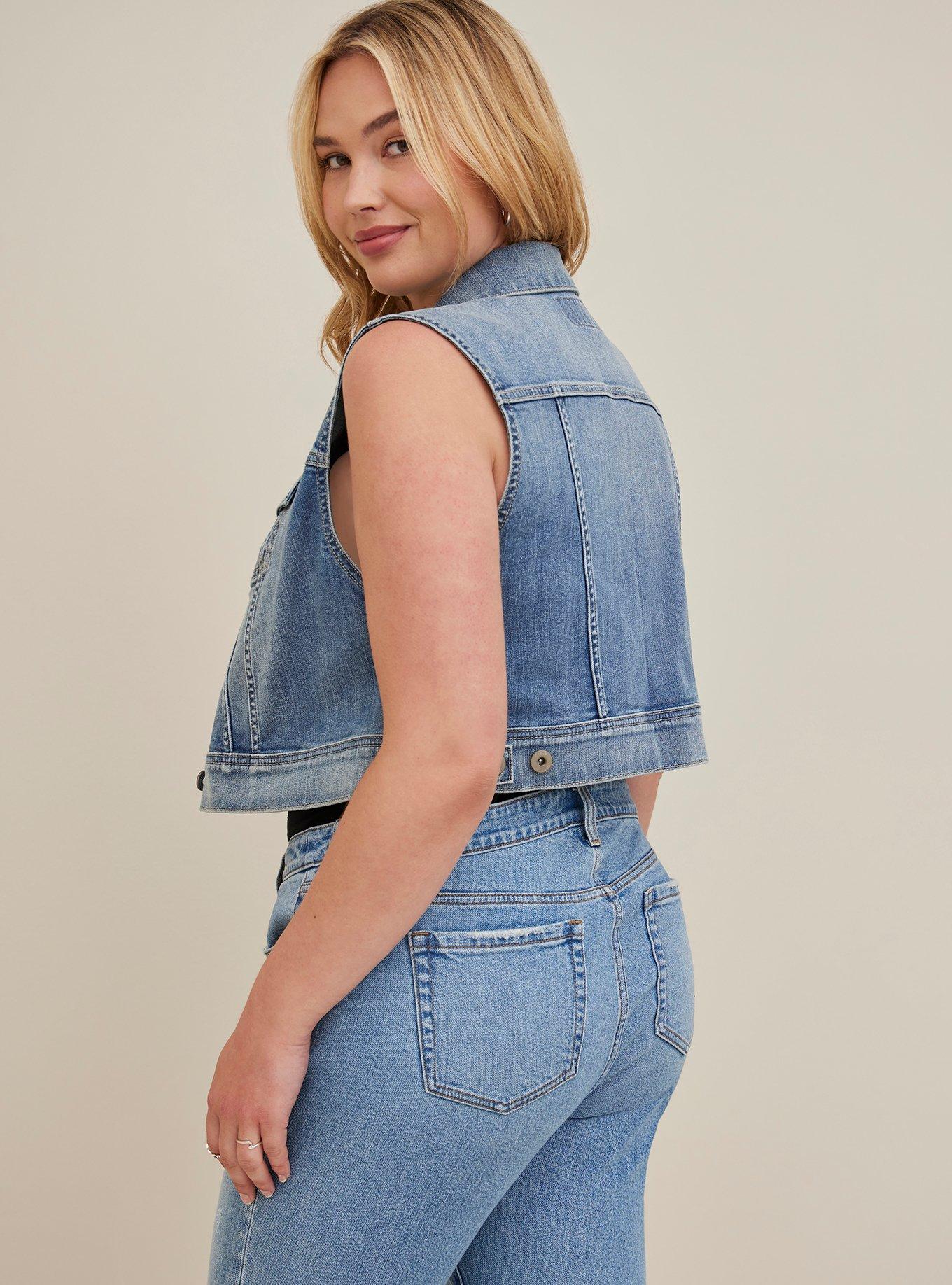Denim Crop Vest, COUNTRY ROADS, alternate