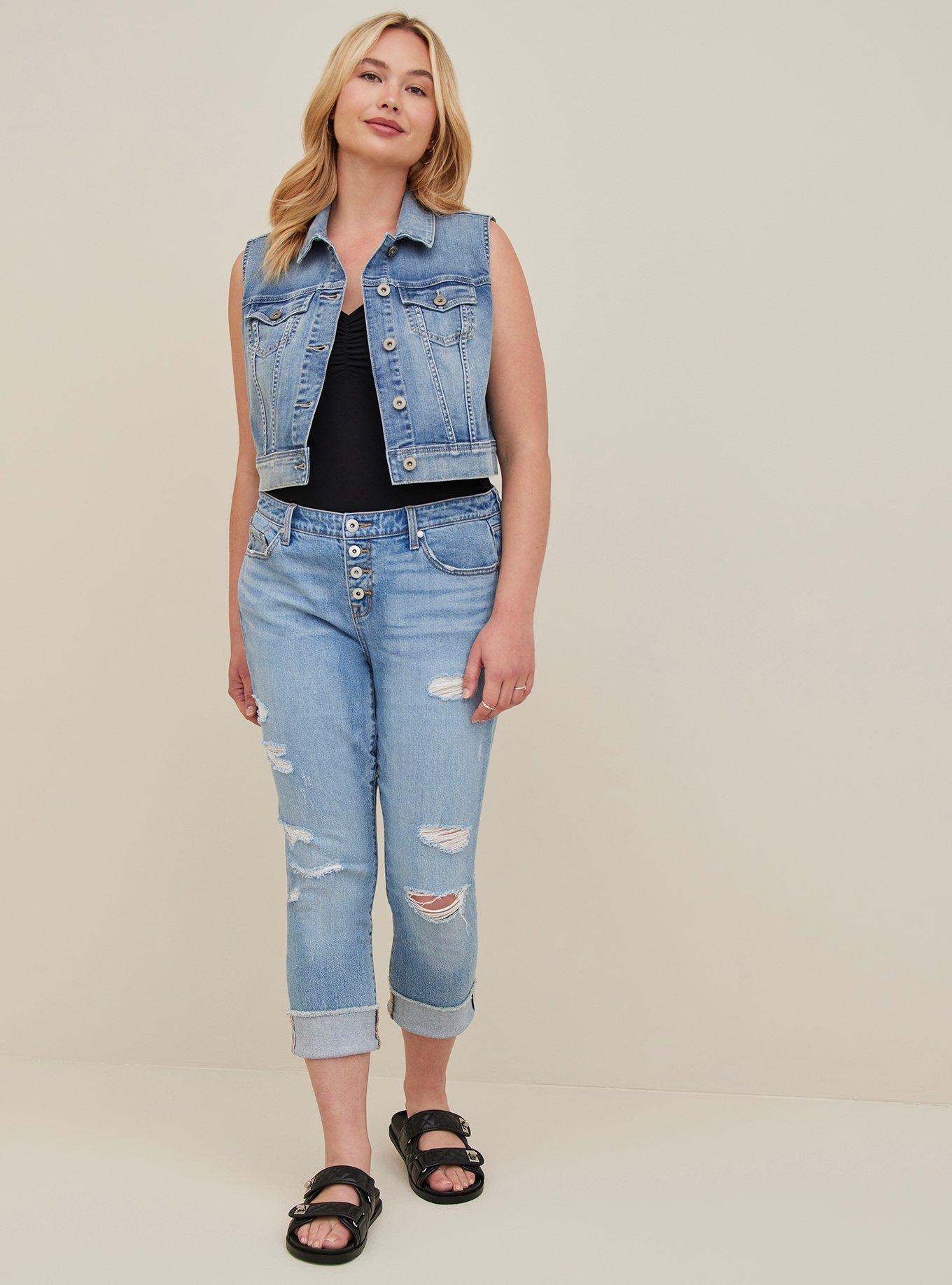 Denim Crop Vest, COUNTRY ROADS, alternate