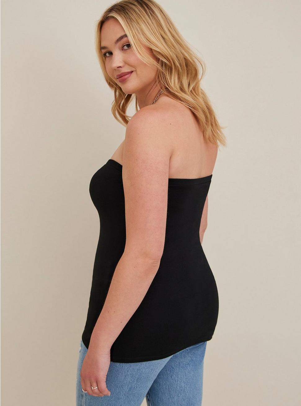Plus Size - Lace-Up Tube Top - Foxy Black - Torrid Plus Size - Lace-Up Tube Top - Foxy Black - Torrid