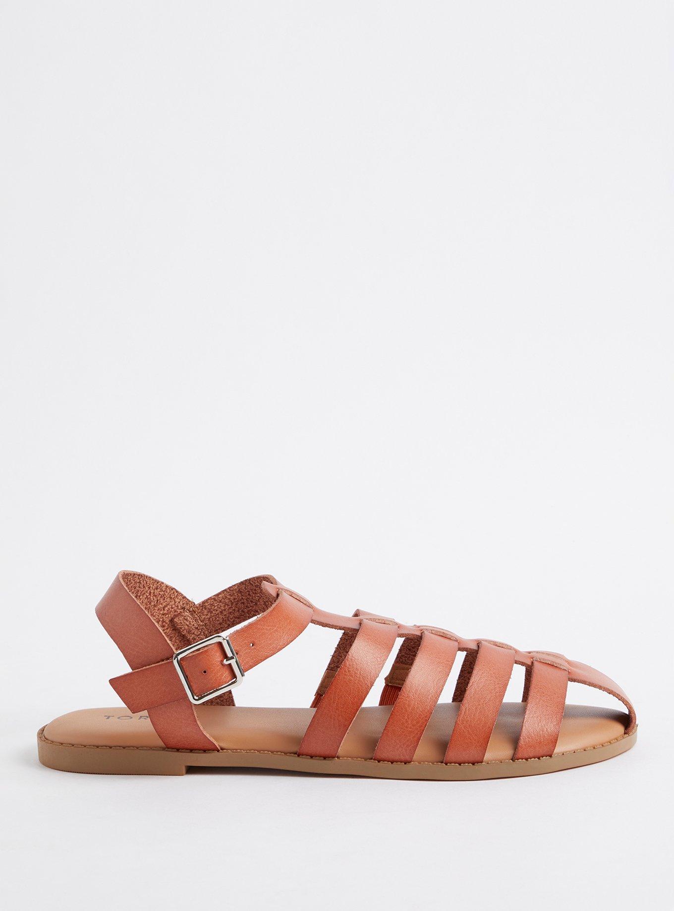 Faux Leather Fisherman Sandal (WW), COGNAC, alternate
