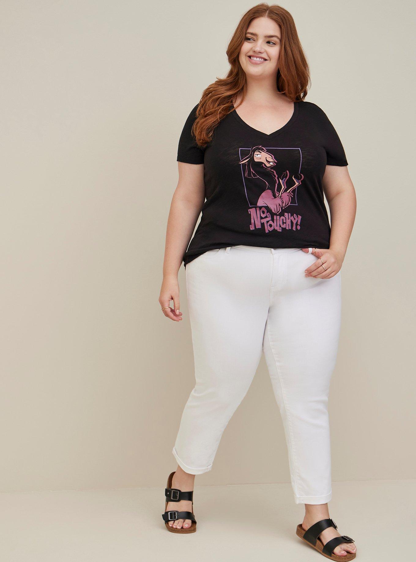 Plus Size Disney Emperor's New Groove V-Neck Tunic - Cotton No Touchy Black, DEEP BLACK, alternate