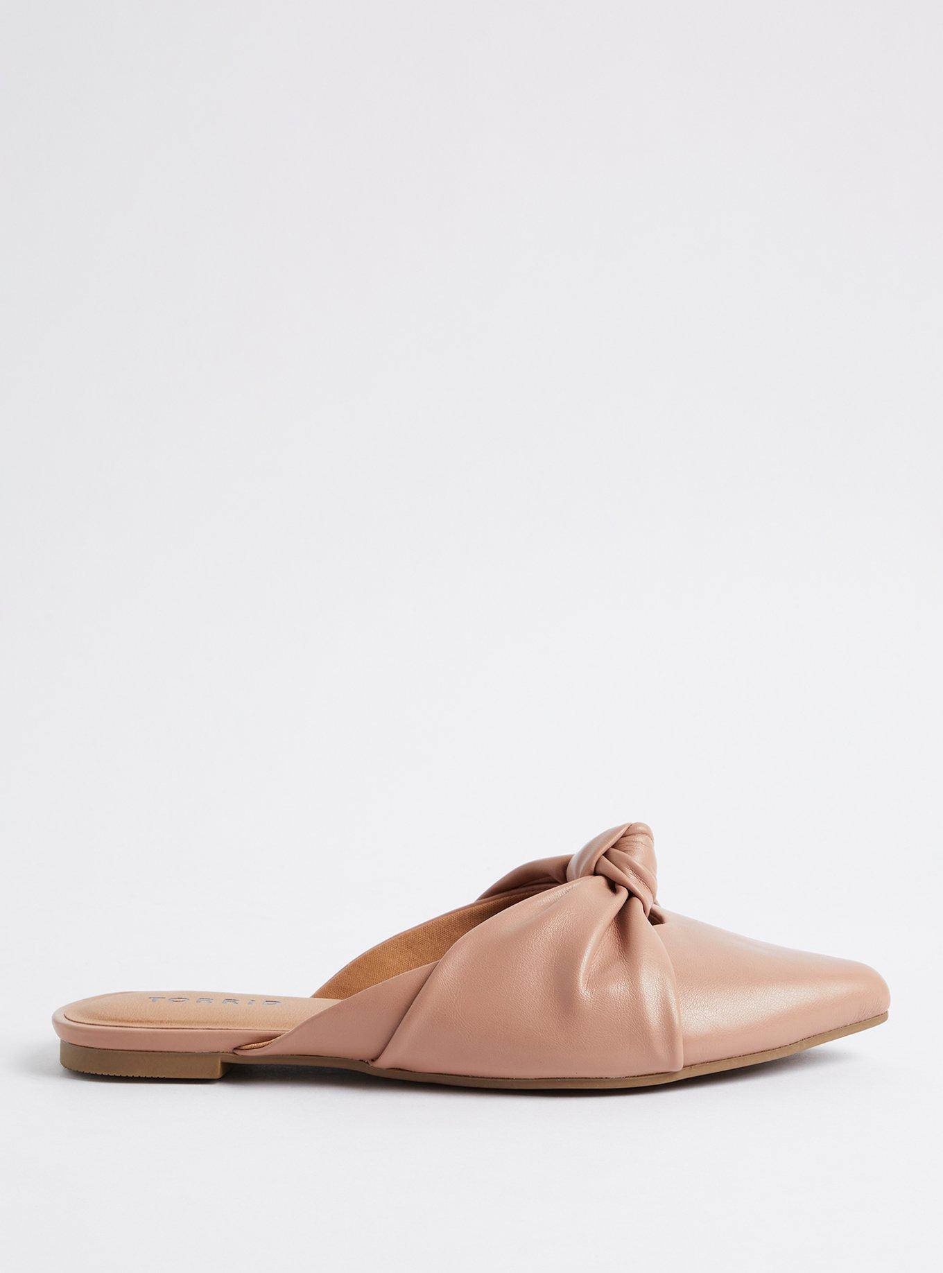 Plus Size Twisted Pointed Toe Mule (WW), BLUSH, alternate