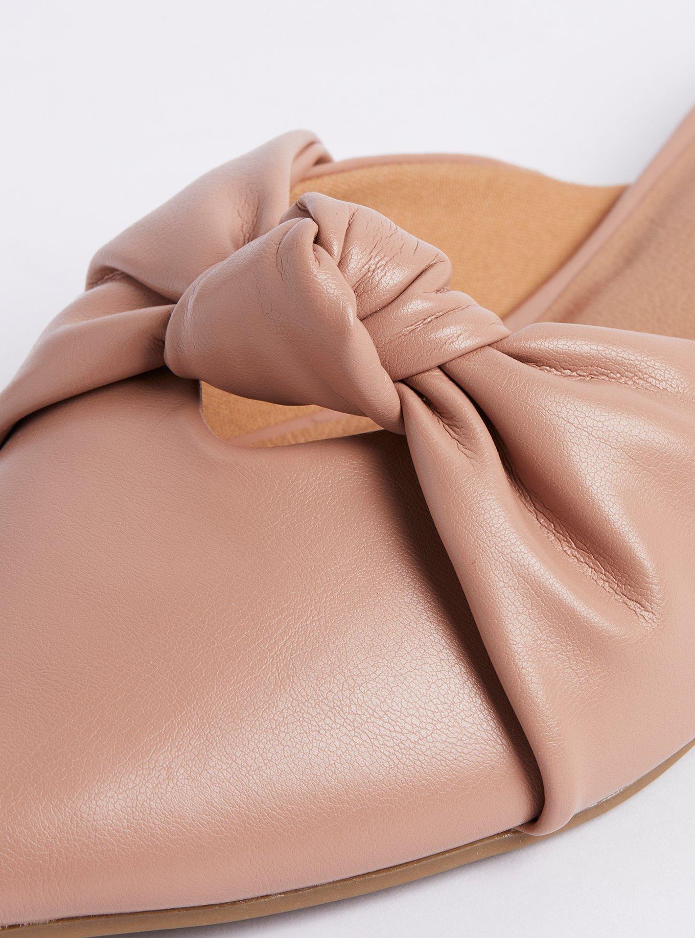 Plus Size Twisted Pointed Toe Mule (WW), BLUSH, alternate