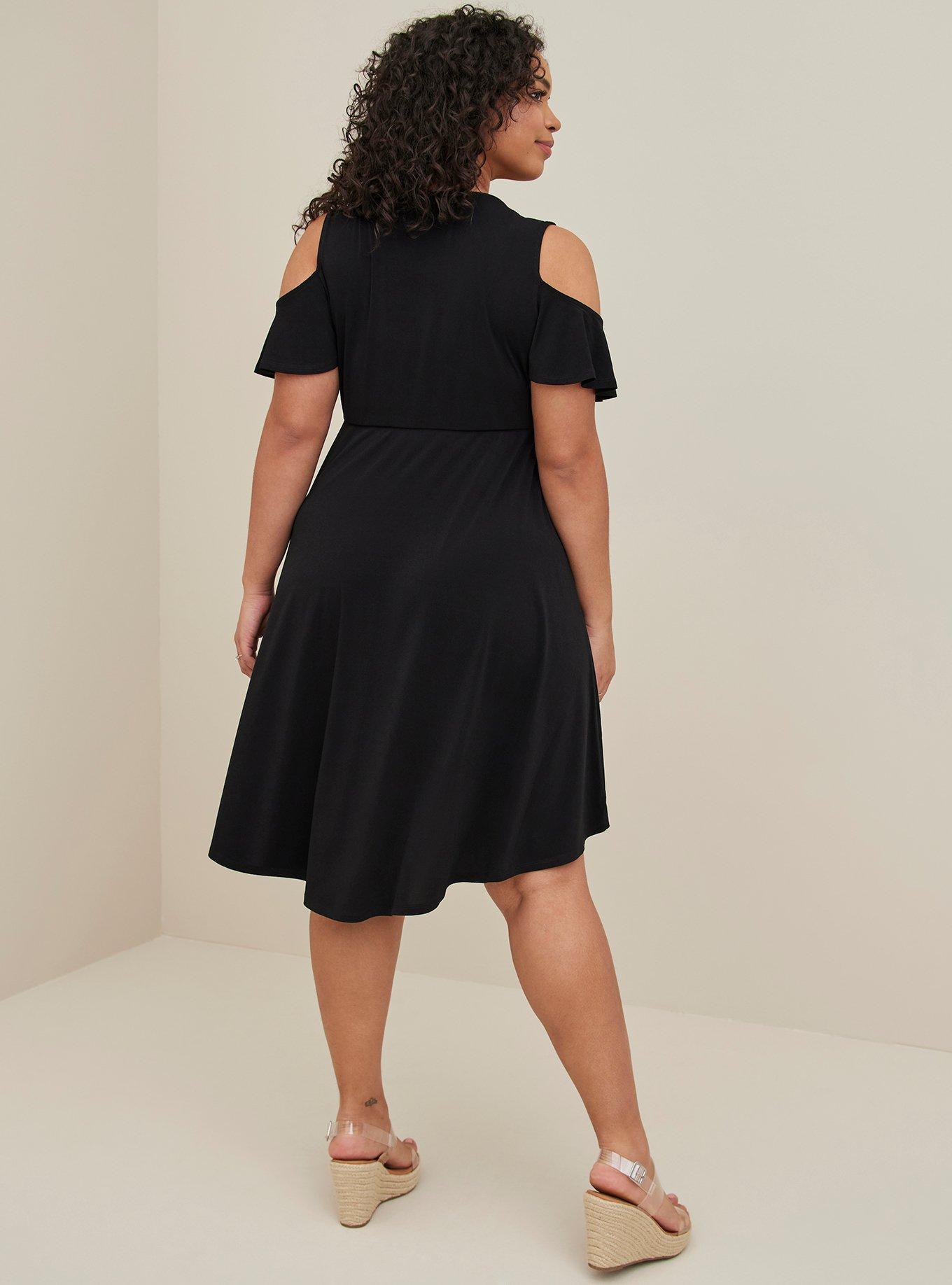 Torrid black store cold shoulder dress