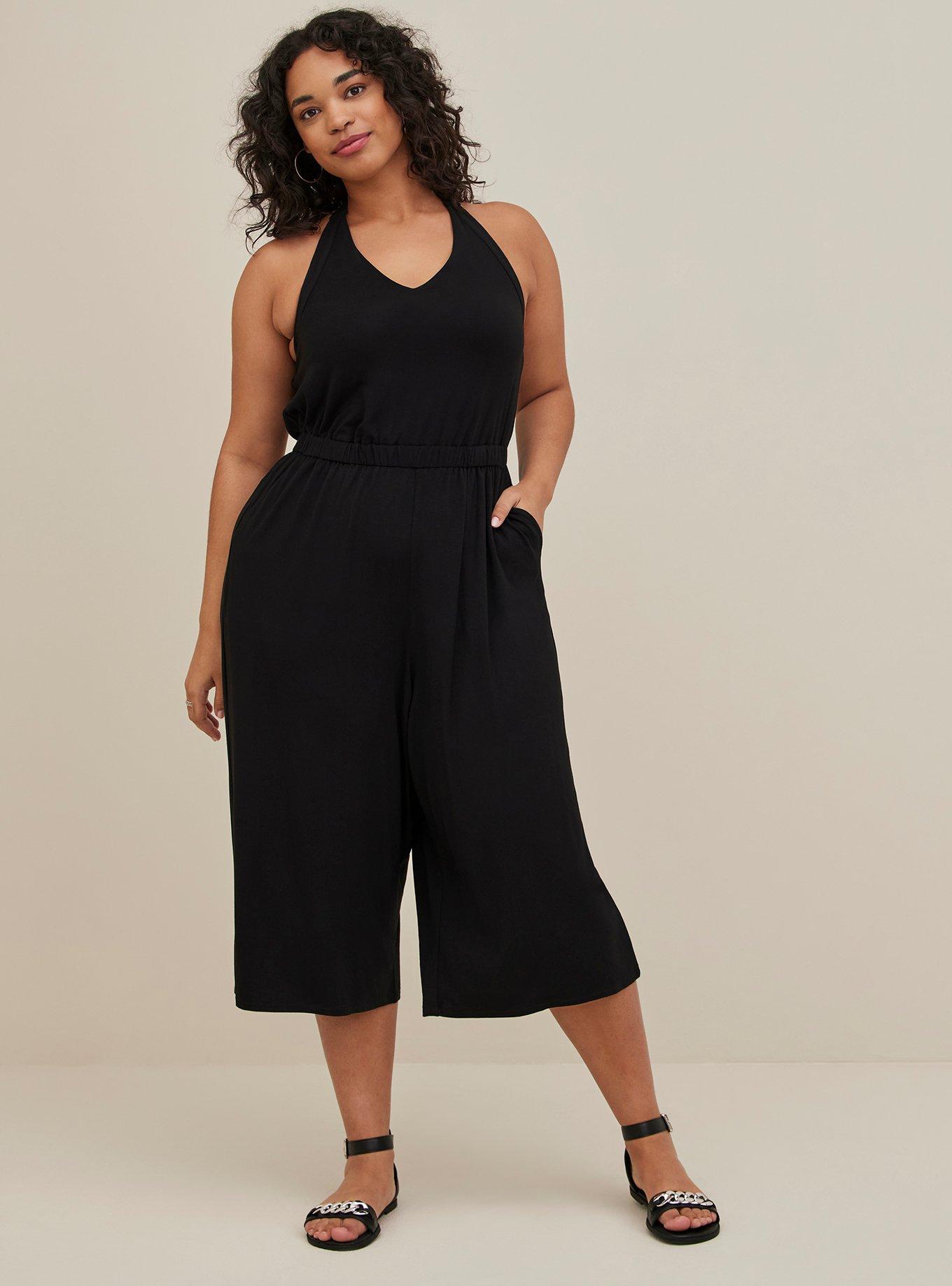 Adjustable Halter Culotte Jumpsuit-FINAL SALE