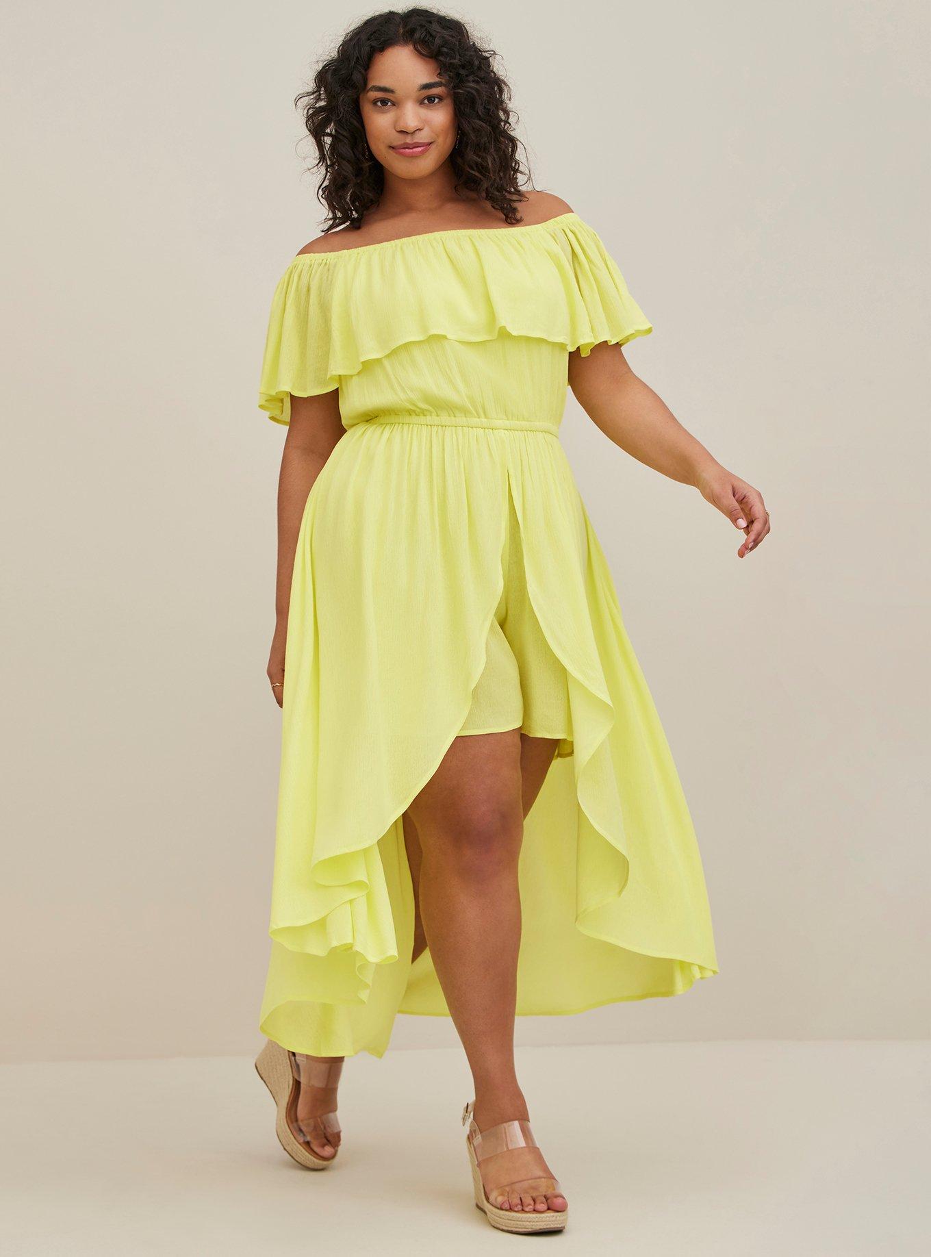 Plus Size Midi Gauze Off Shoulder Walk Through Dress Torrid