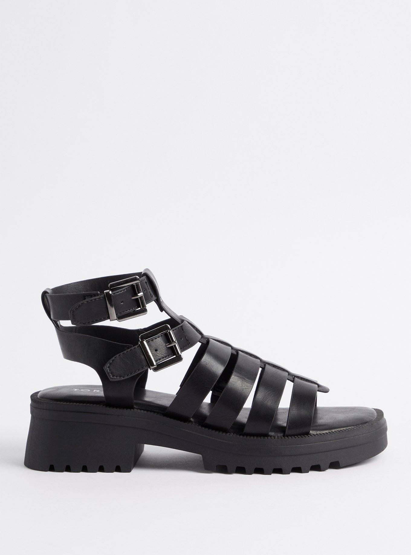 Chunky Gladiator Sandal (WW), BLACK, alternate