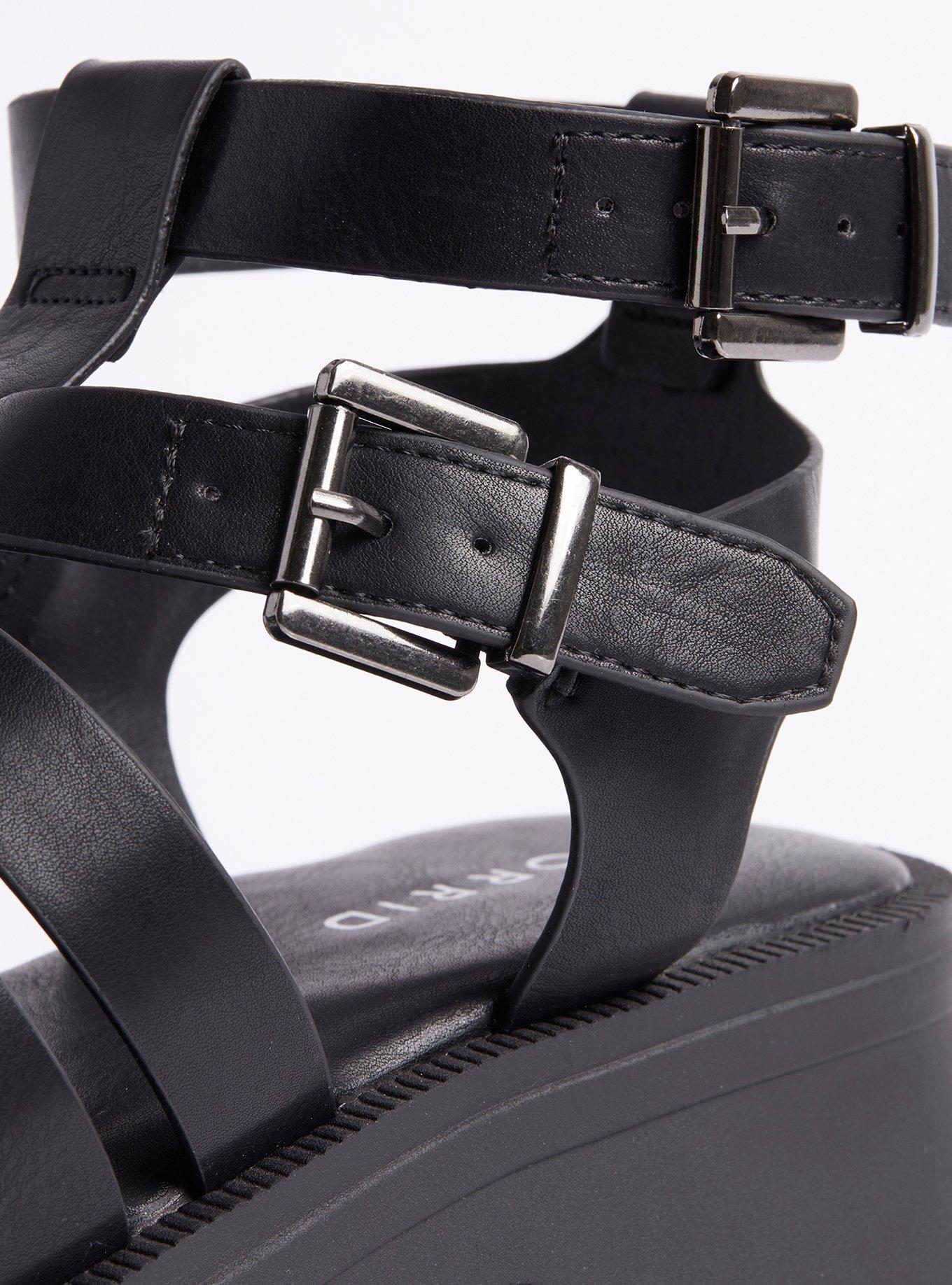 Chunky Gladiator Sandal (WW), BLACK, alternate