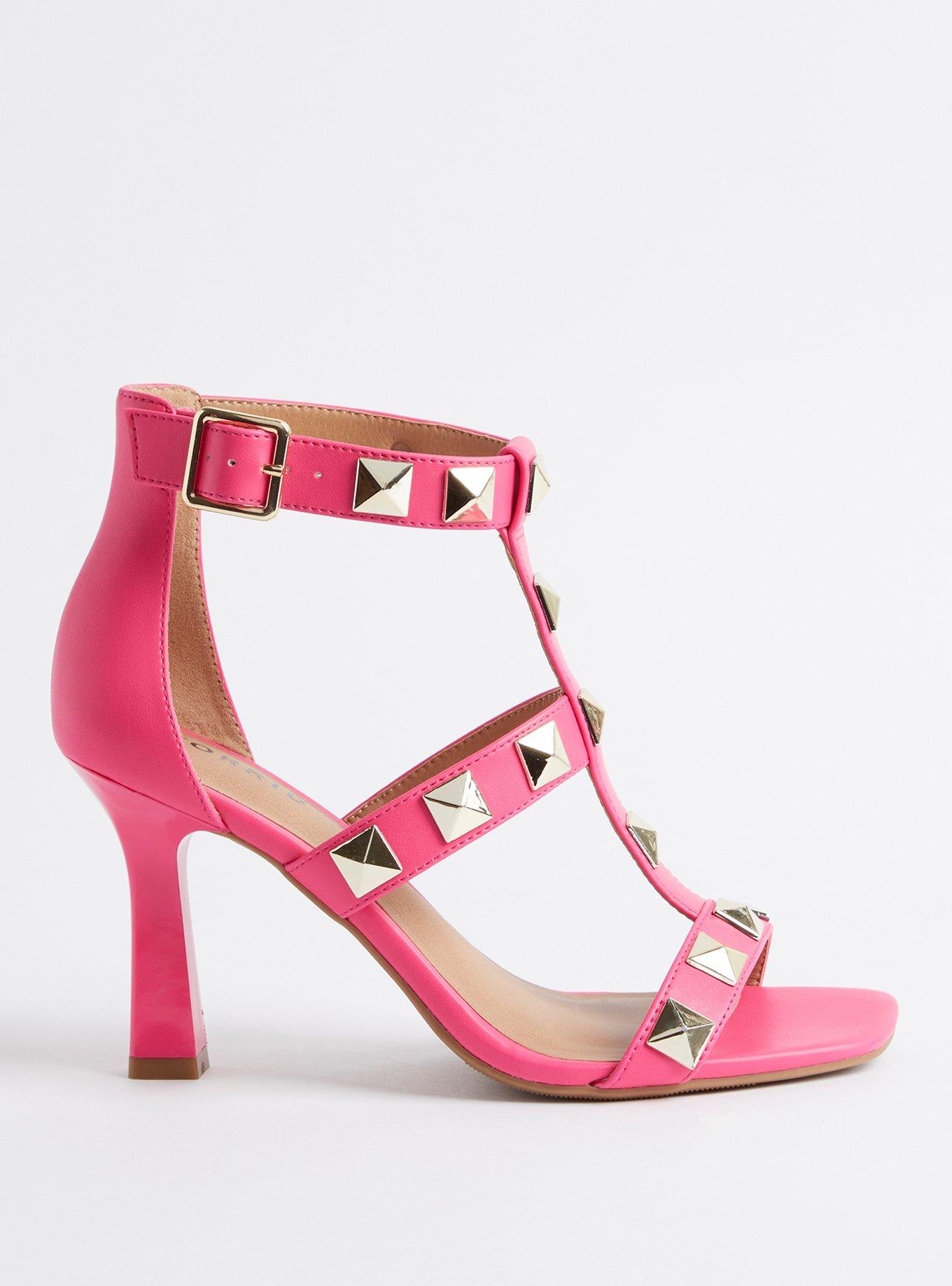 Pink clearance caged heels