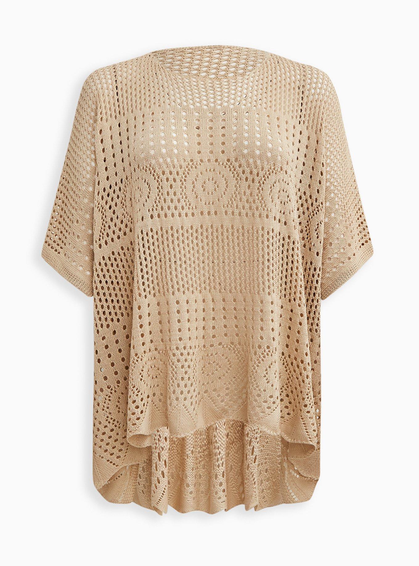 Plus Size - Crochet Knit Poncho - Torrid