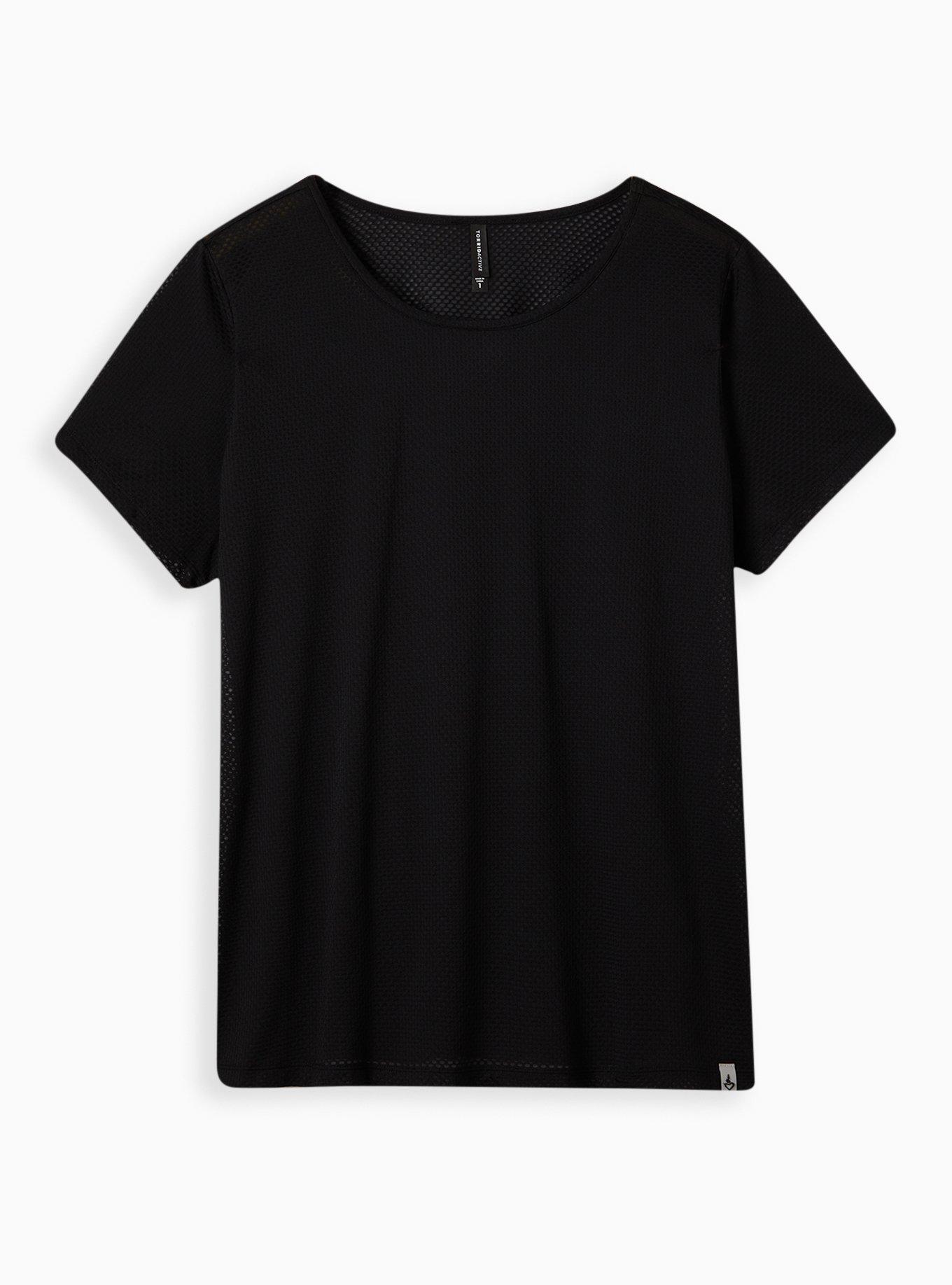 Active Tee - Stay Dry Mesh Black, DEEP BLACK, hi-res