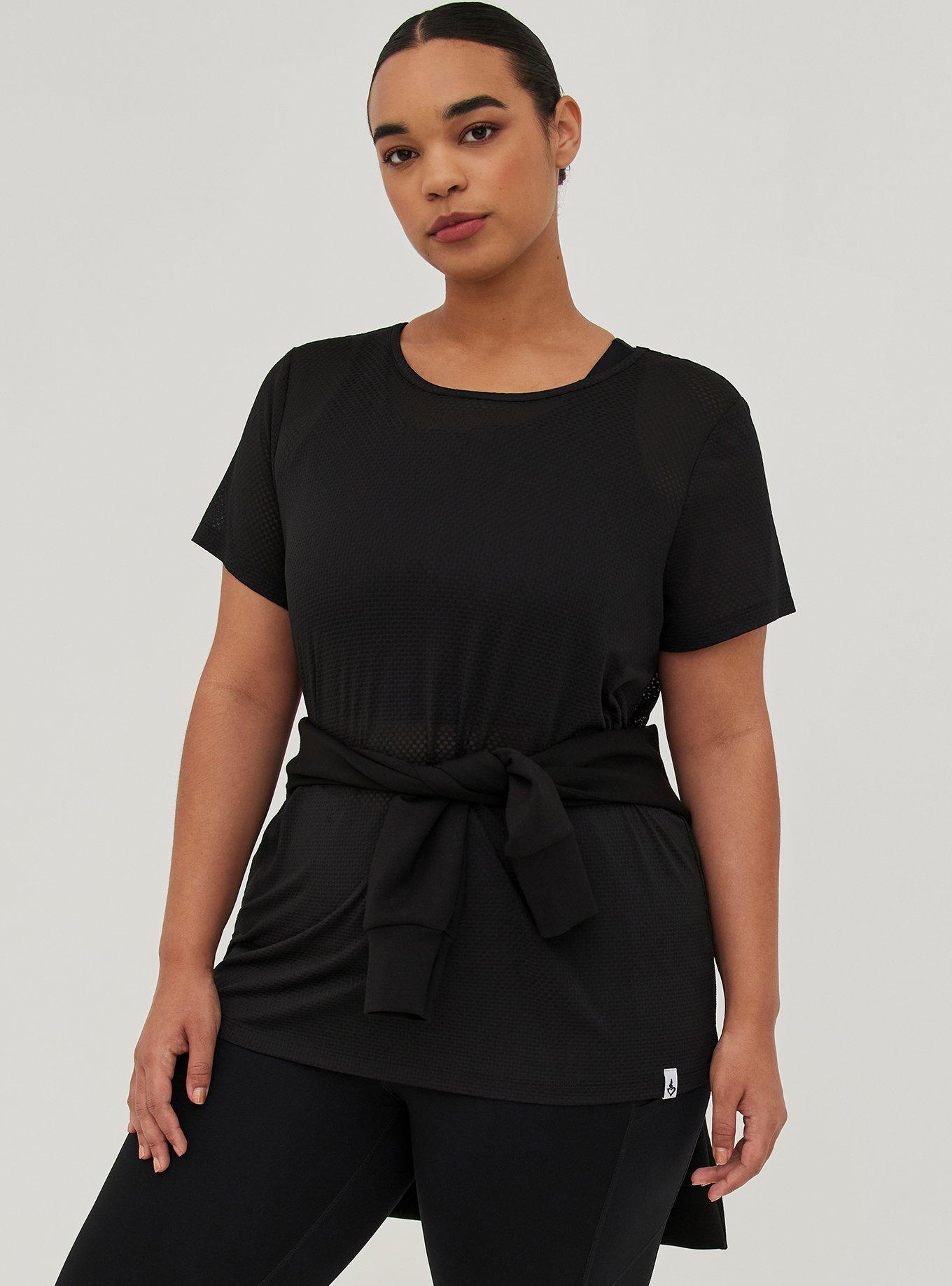 Active Tee - Stay Dry Mesh Black, DEEP BLACK, hi-res