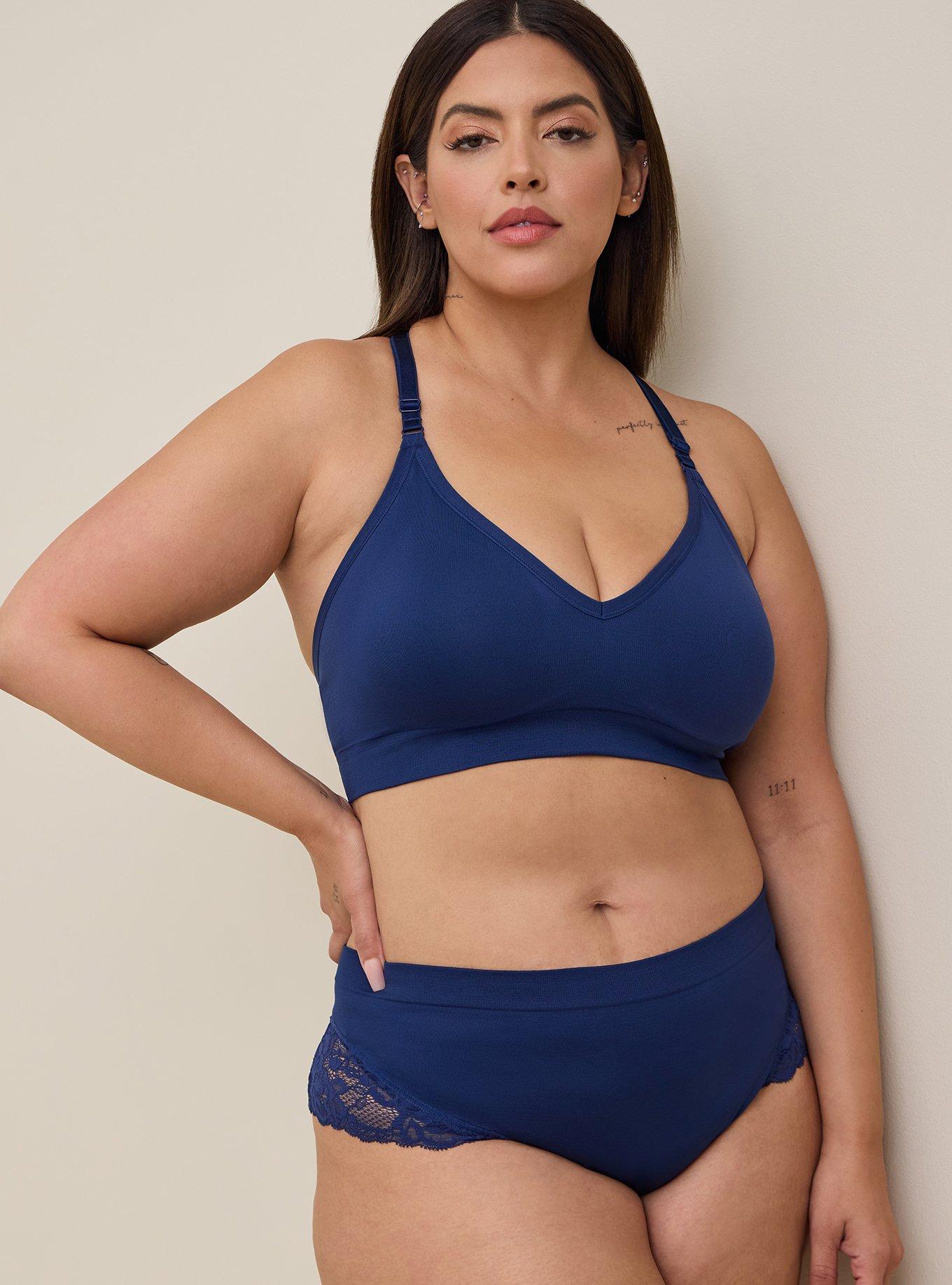 Plus Size - Lightly Lined Seamless Flirt Racerback Bralette - Torrid