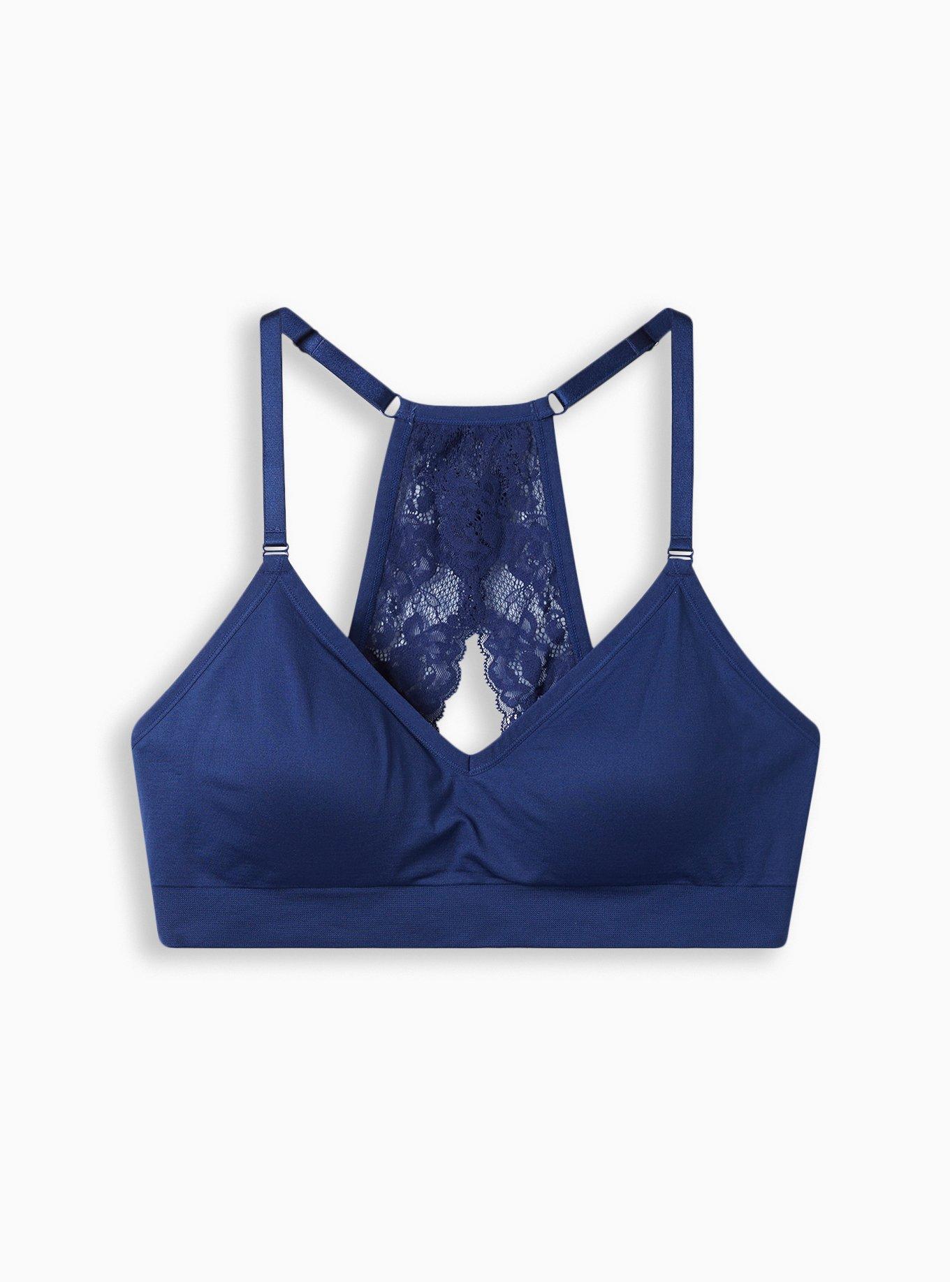 Lightly Lined Seamless Flirt Racerback Bralette, MEDIEVAL BLUE, hi-res