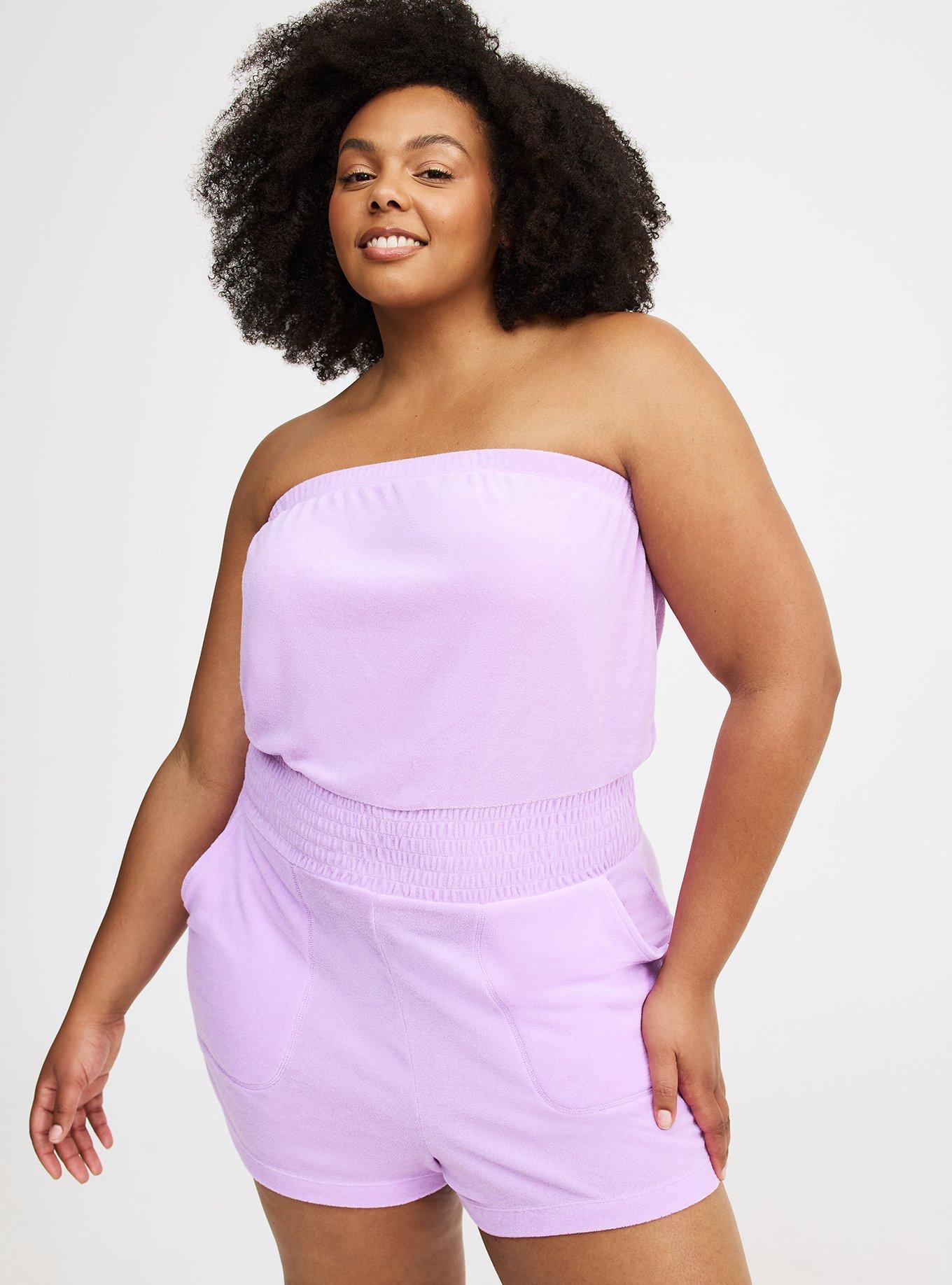 Strapless Terry Romper