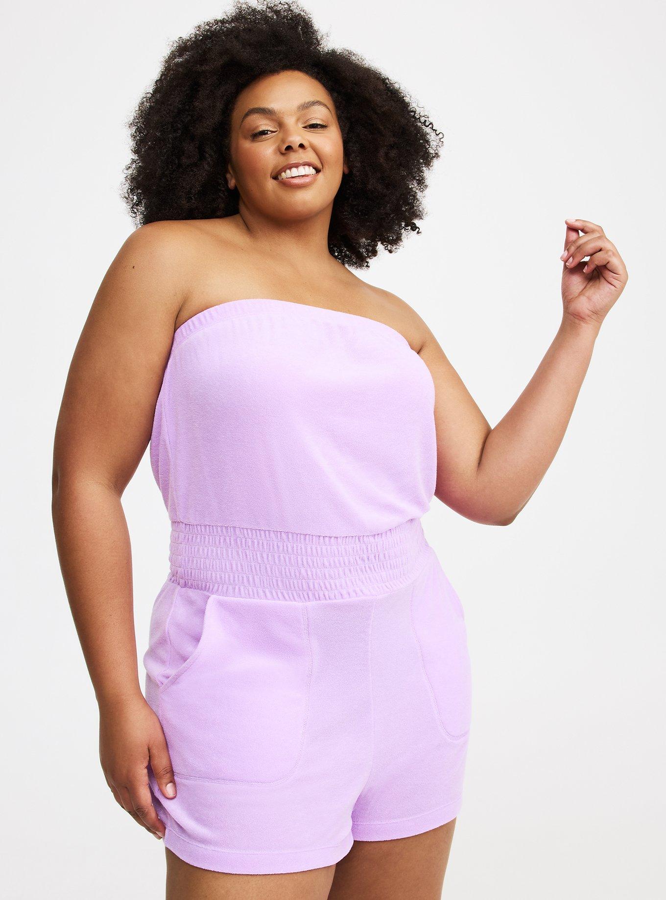 Strapless Terry Romper