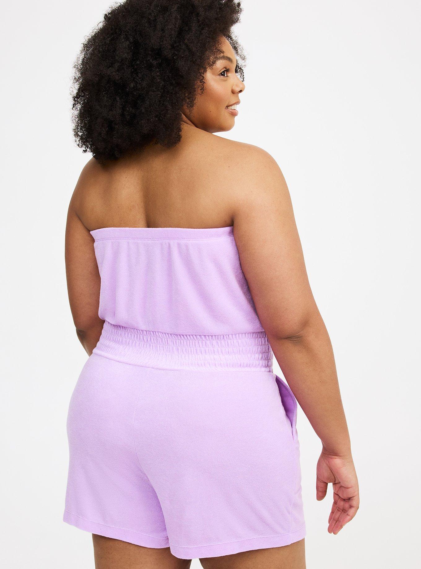 Strapless Terry Romper