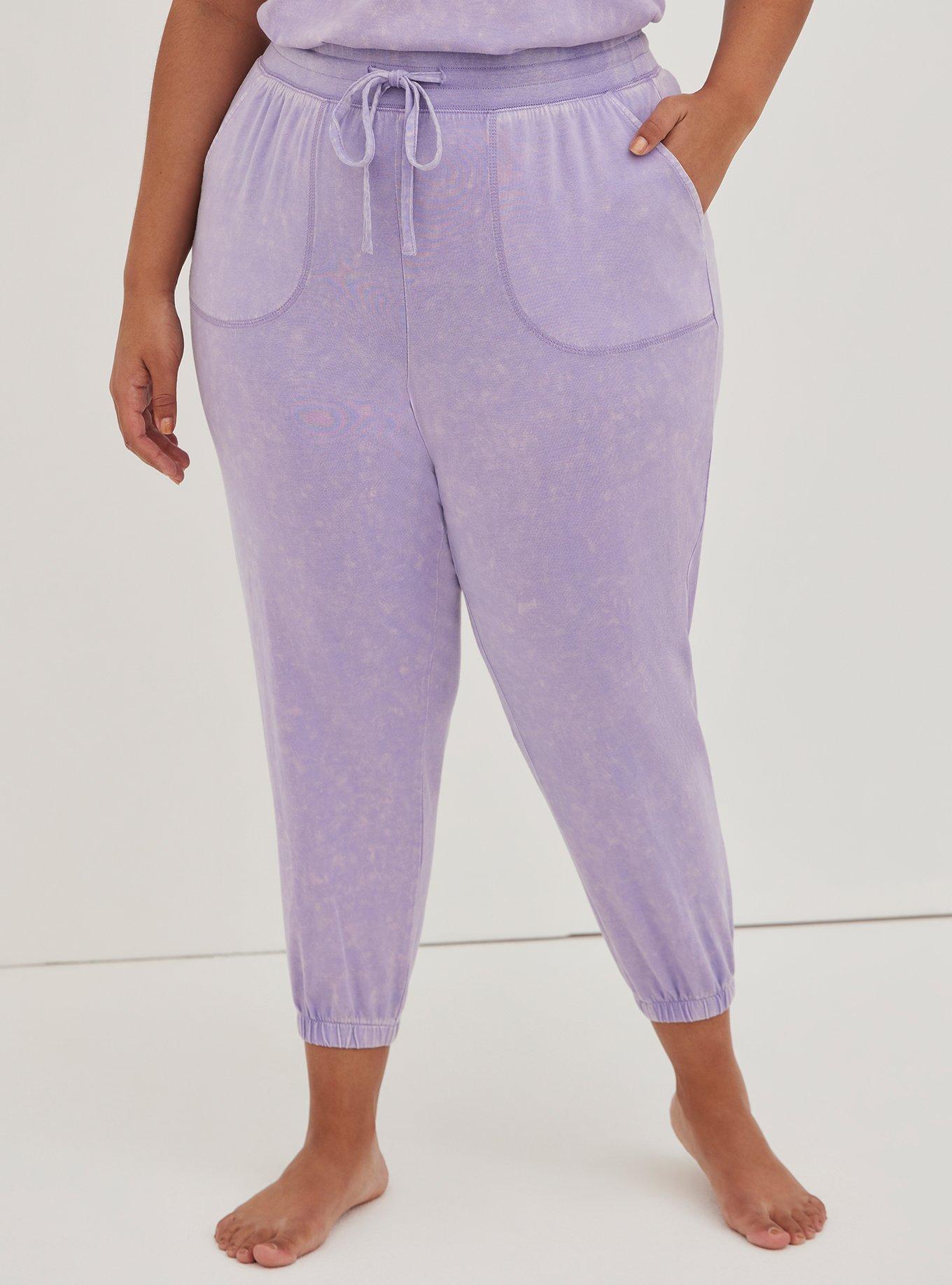 Cotton Modal Full Length Lounge Jogger, LAVENDER, alternate