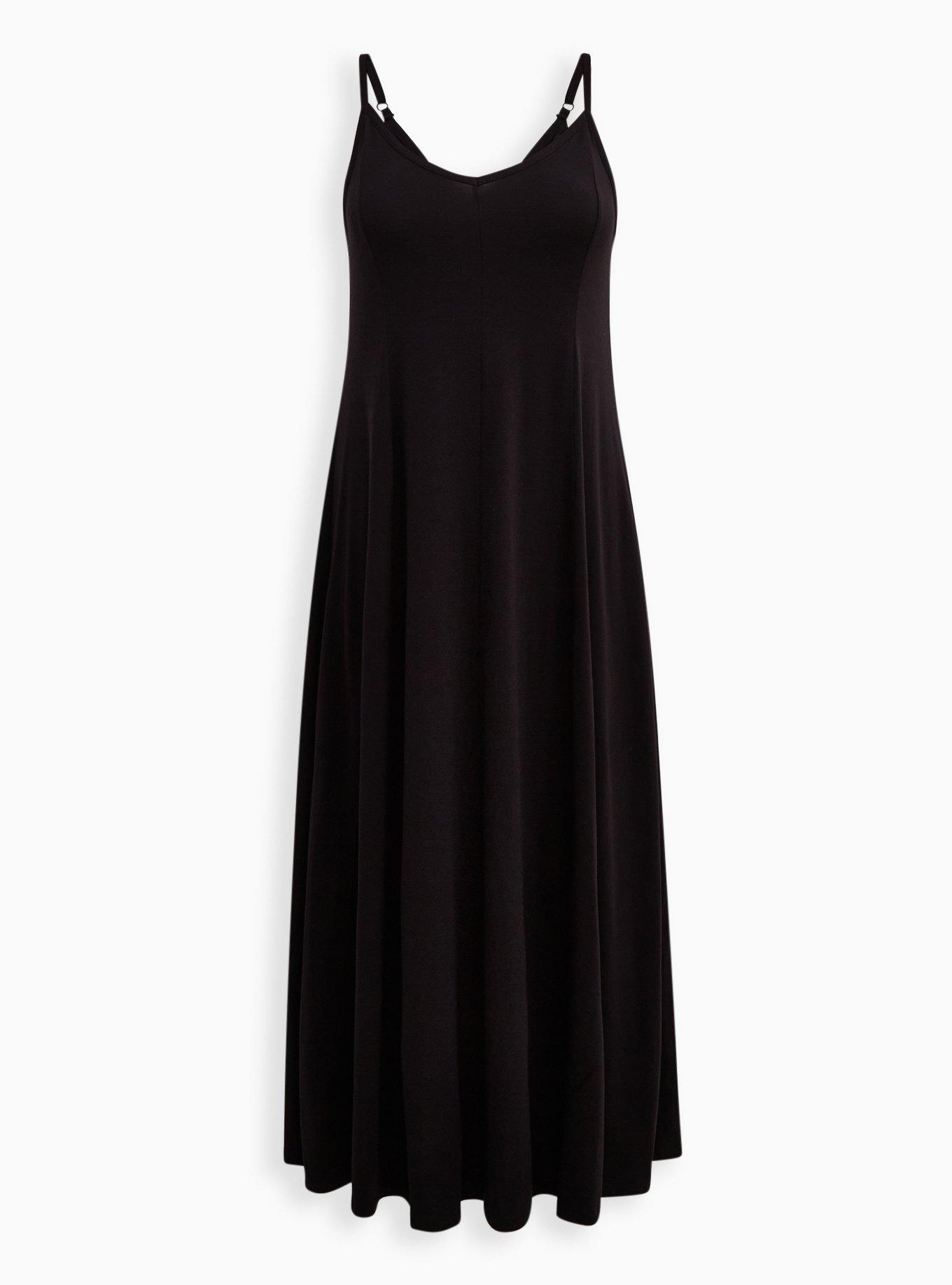 Plus Size - Maxi Sleep Dress - Jersey Black - Torrid