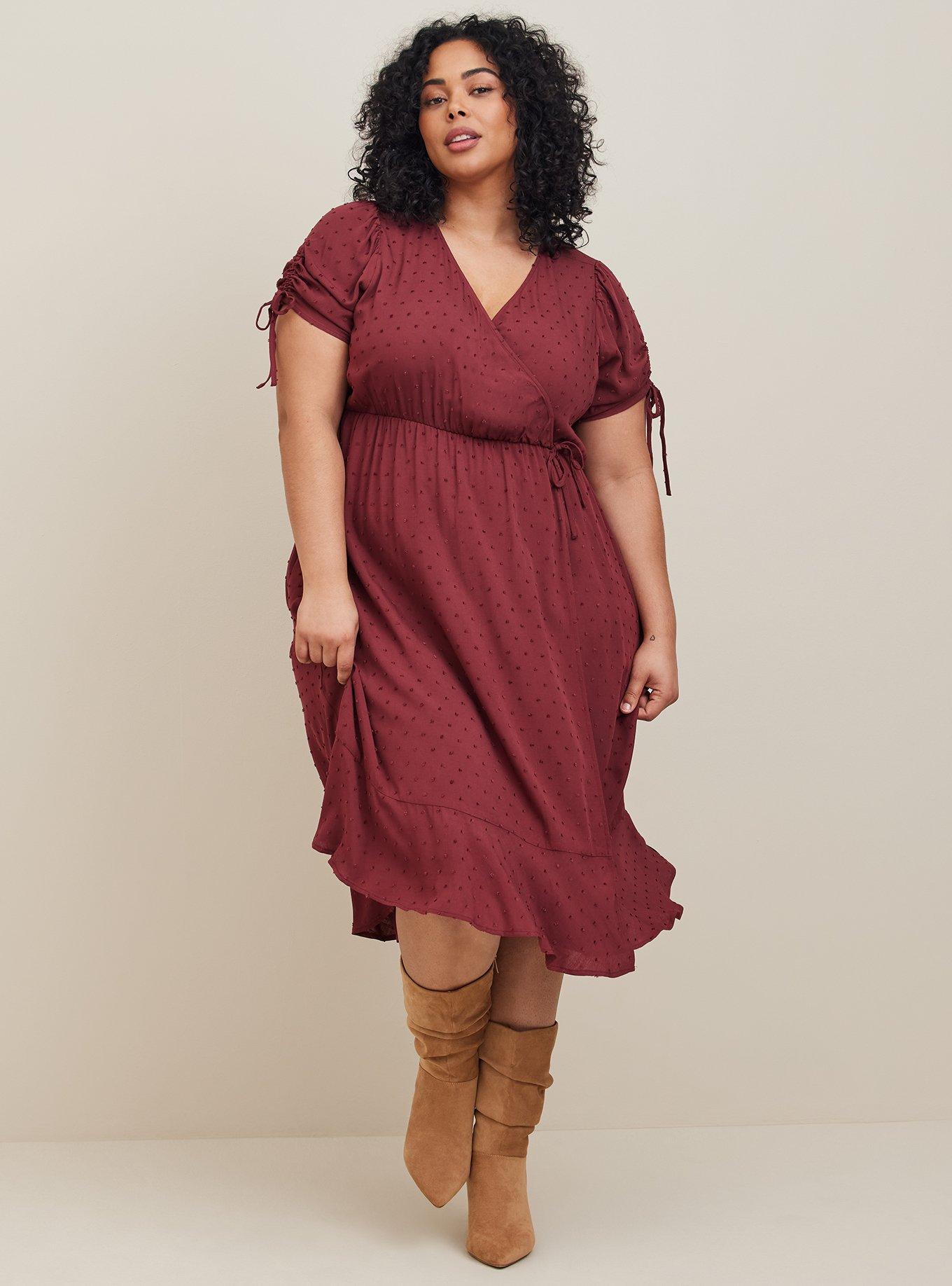 Torrid hotsell maroon dress