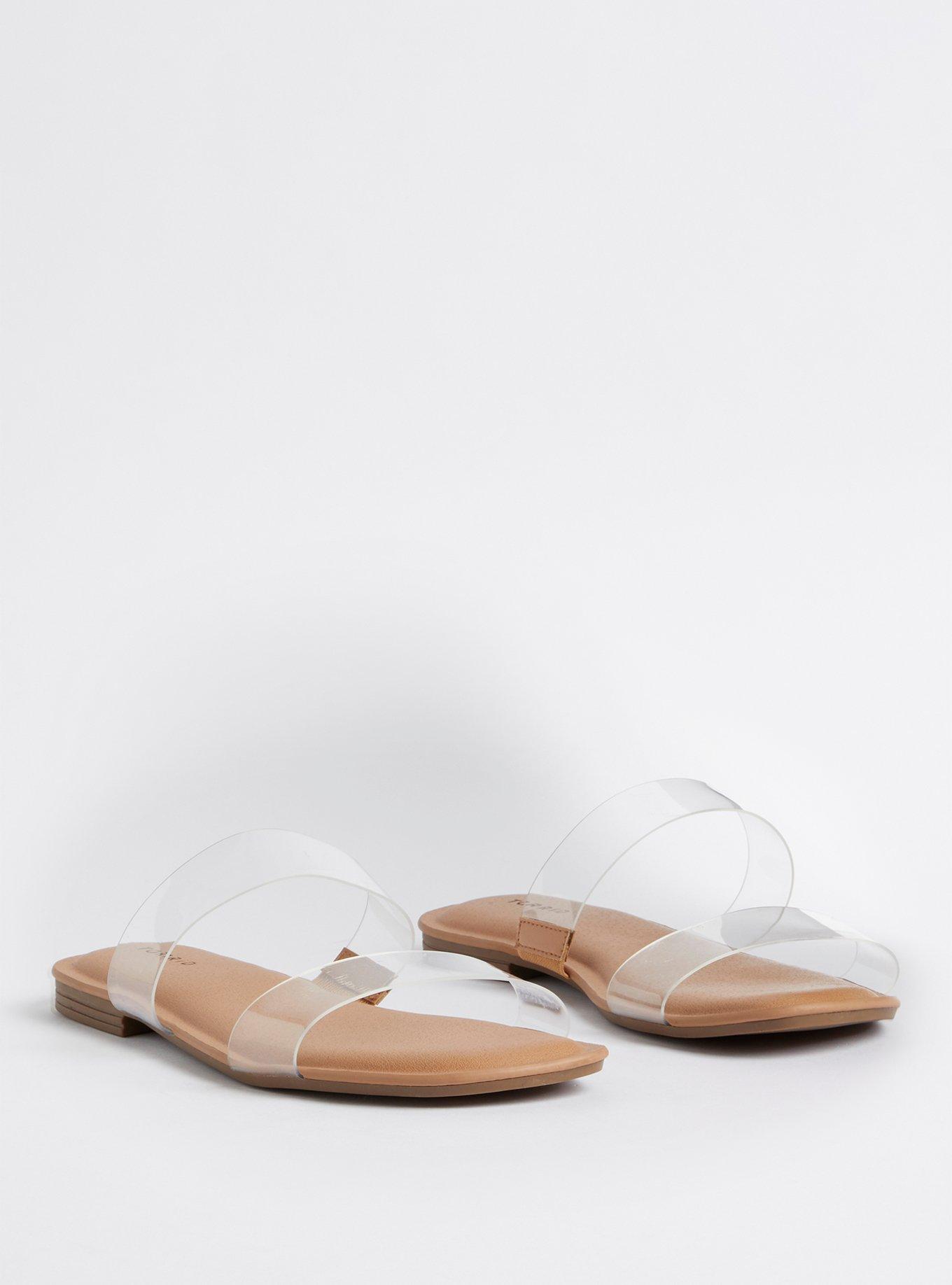 Clear wide width sandals on sale