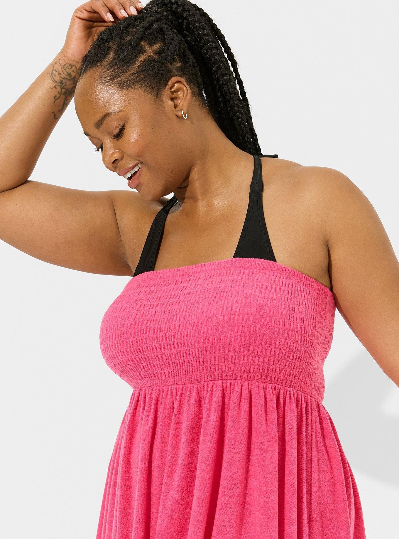 pink terry dress Meet Me In Santorini Anne French Terry Dress