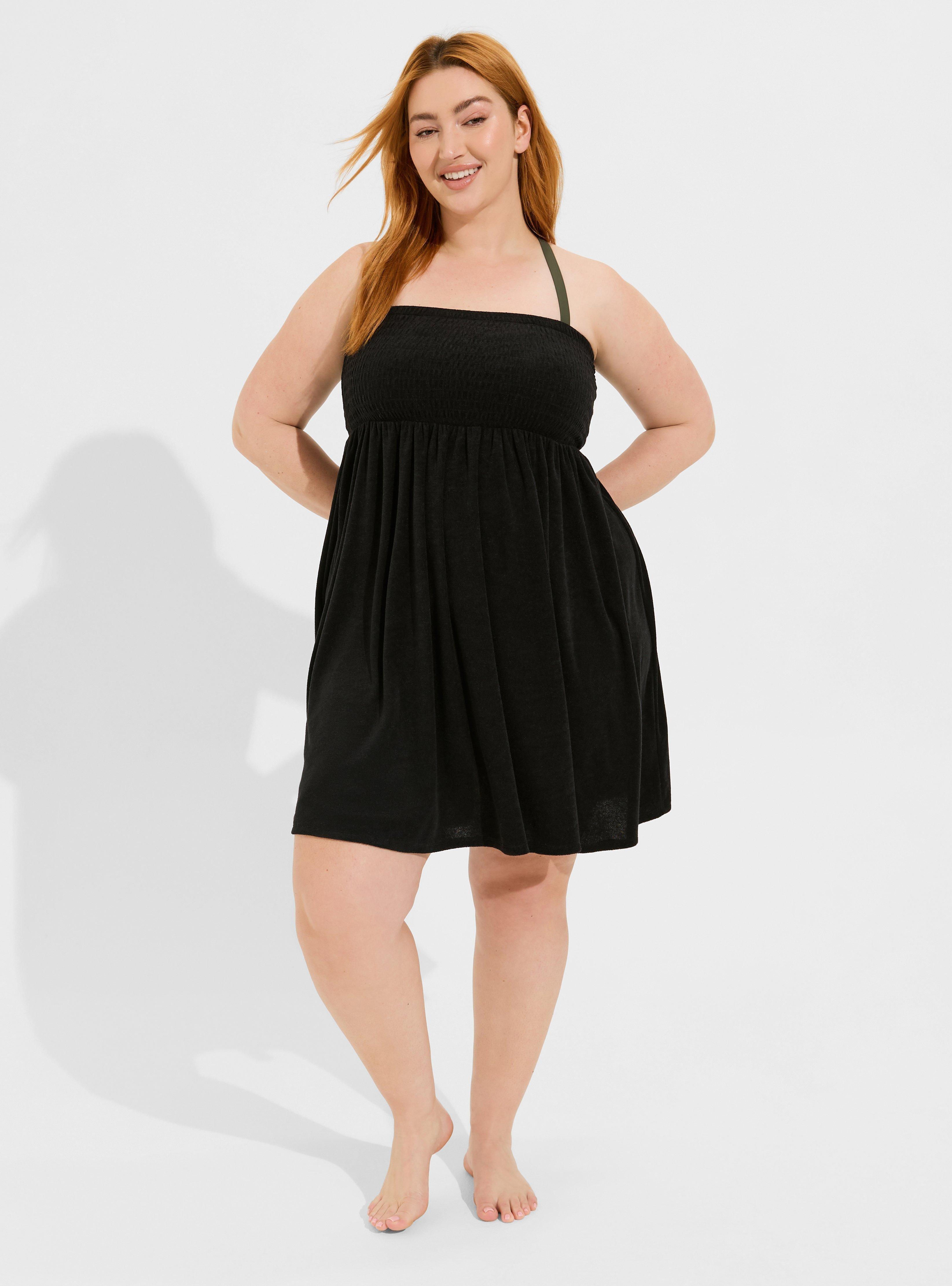 NWT Torrid Plus Size 2 2X 18/20 SKATER MINI DRESS - STUDIO KNIT BLACK