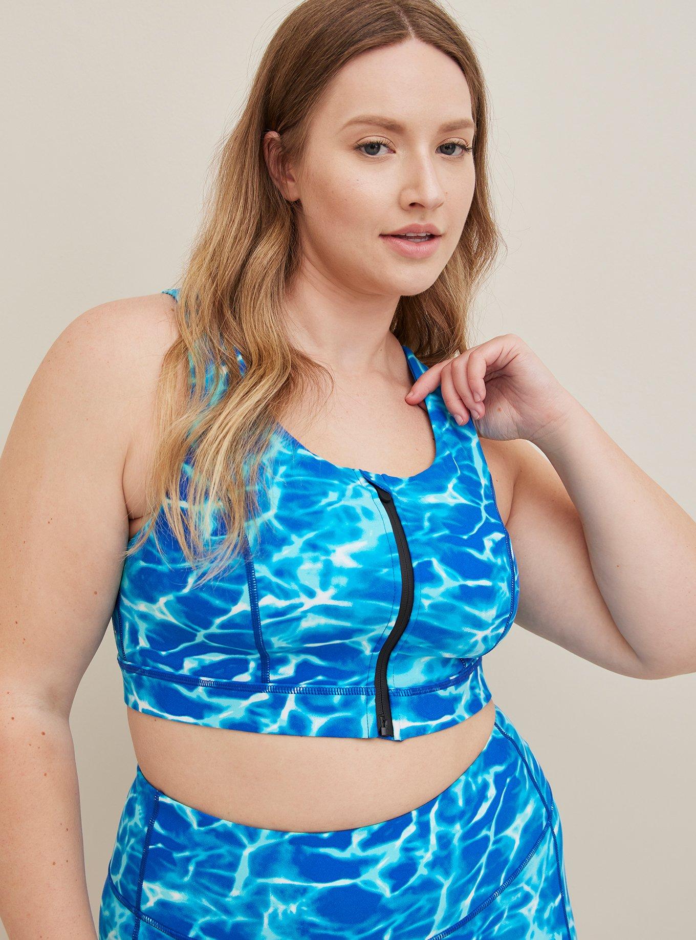 Plus Size - Low-Impact Wireless Zip-Front Active Sports Bra - Torrid