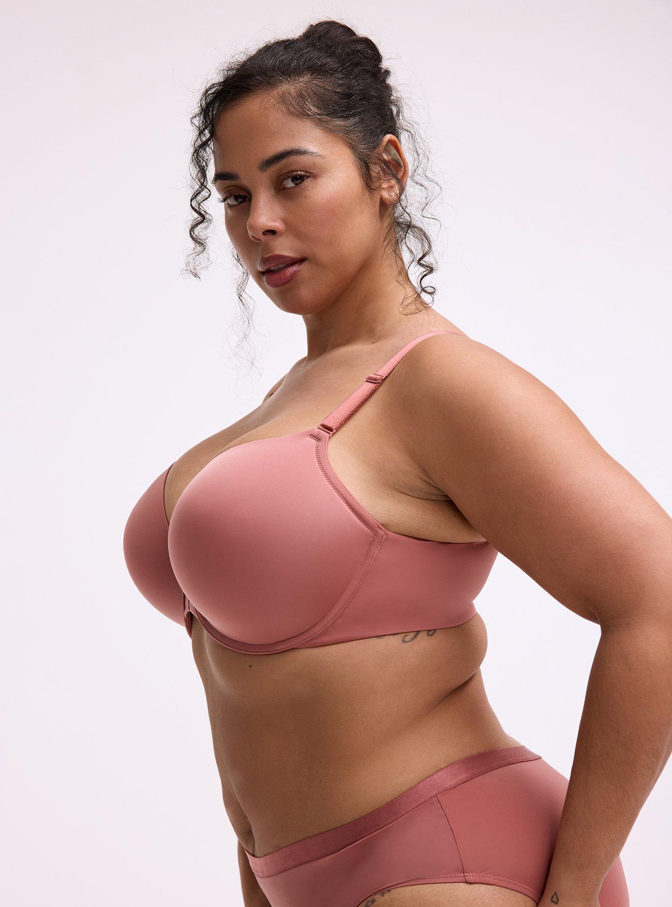 Perfect Coverage Push-Up Smooth Front-Close Bra, WITHERED ROSE, alternate