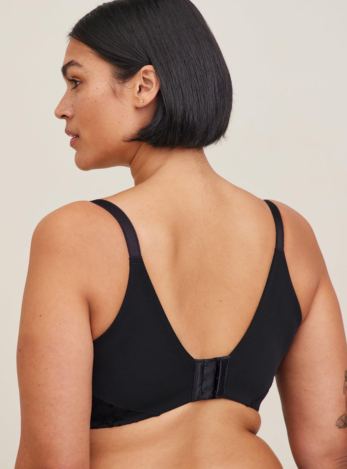 Plus Size Perfect T-Shirt Push-Up Bra, DEEP BLACK, alternate