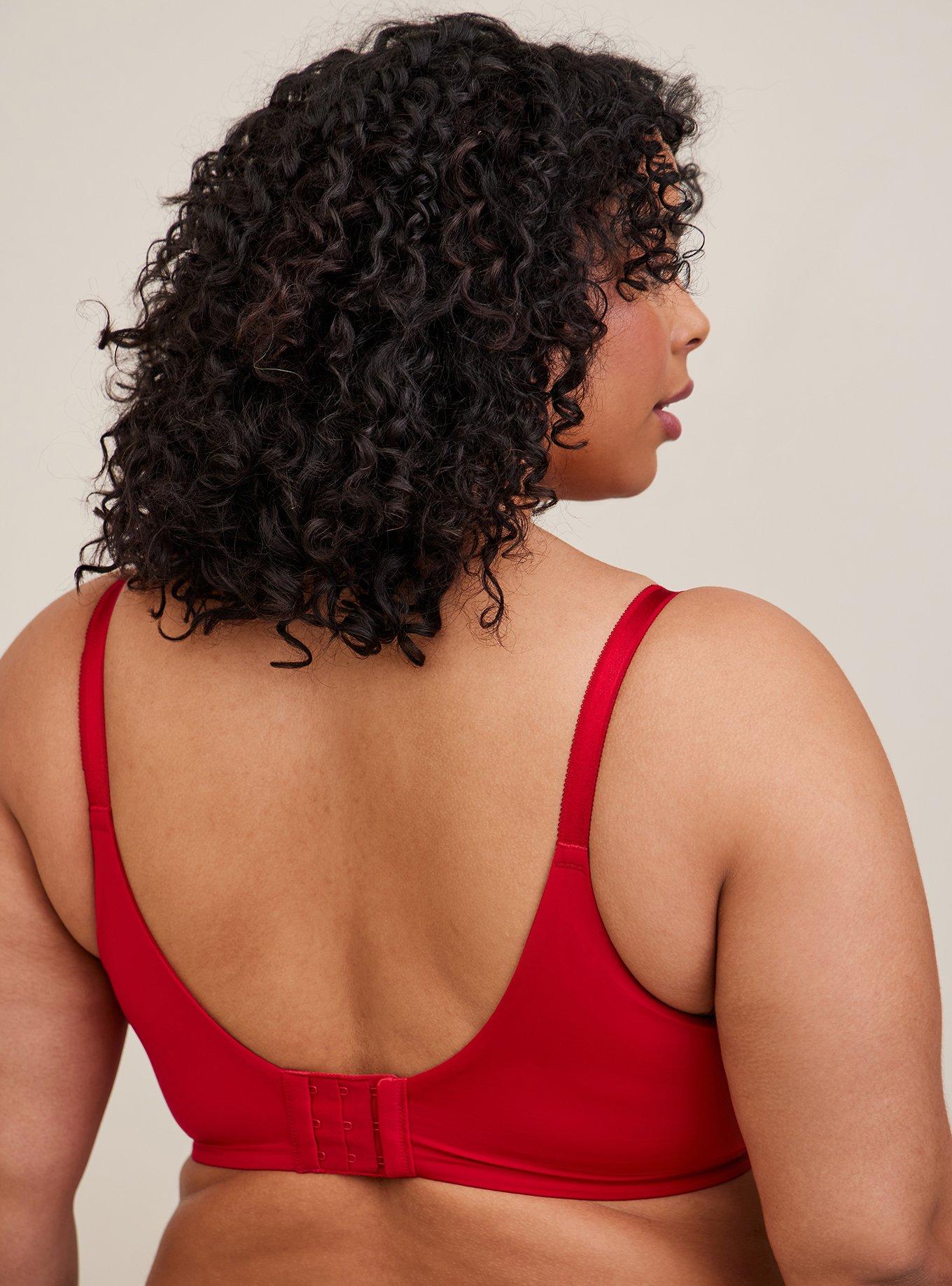 Plus Size Dream Wire-Free Plunge Bra, JESTER RED, alternate