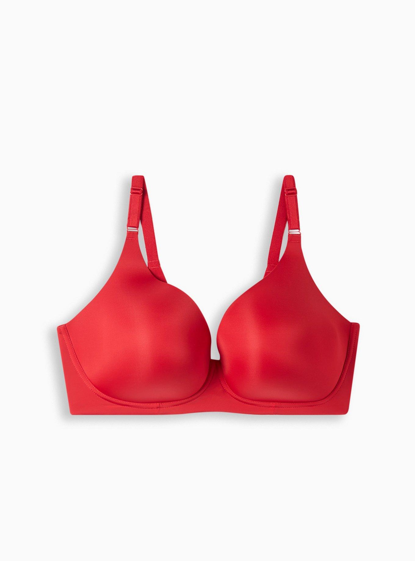 Plus Size Dream Wire-Free Plunge Bra, JESTER RED, hi-res