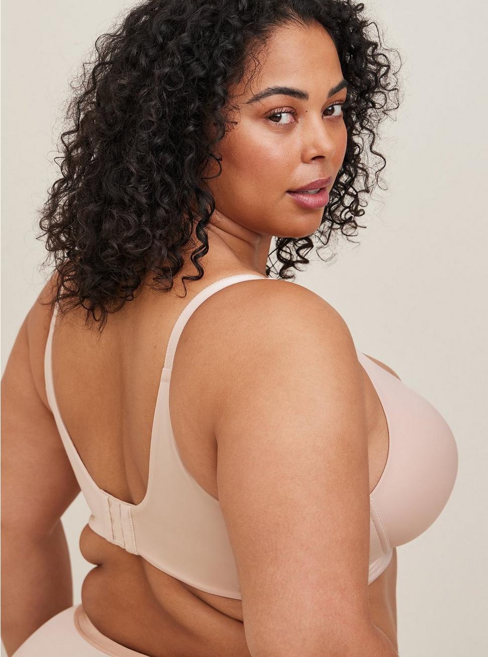 Wire-Free Plunge Lightly Lined Smooth 360° Back Smoothing™ Bra, ROSE DUST, alternate