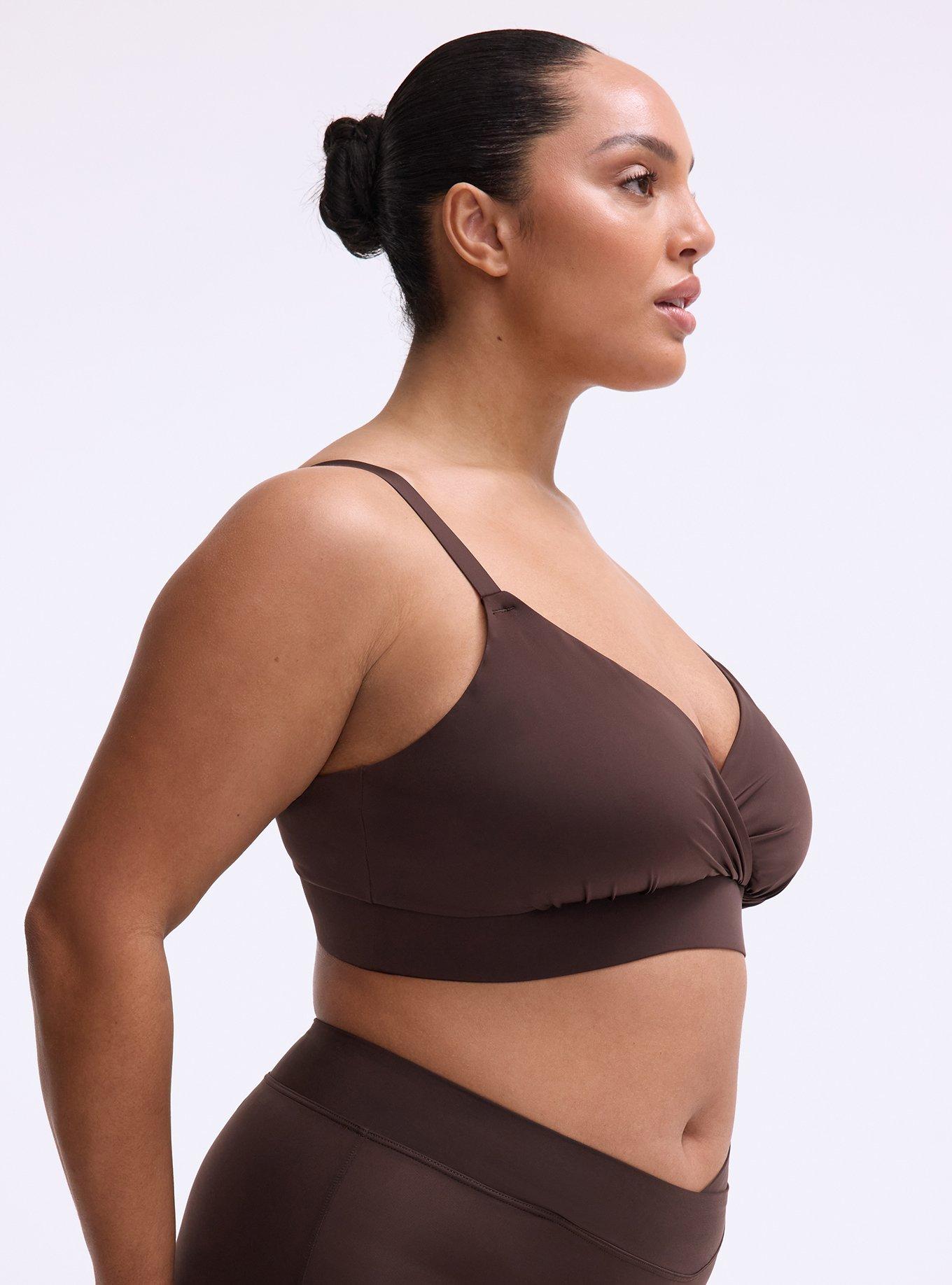 Lightly-Lined Smooth Surplice Bralette, JAVA, alternate