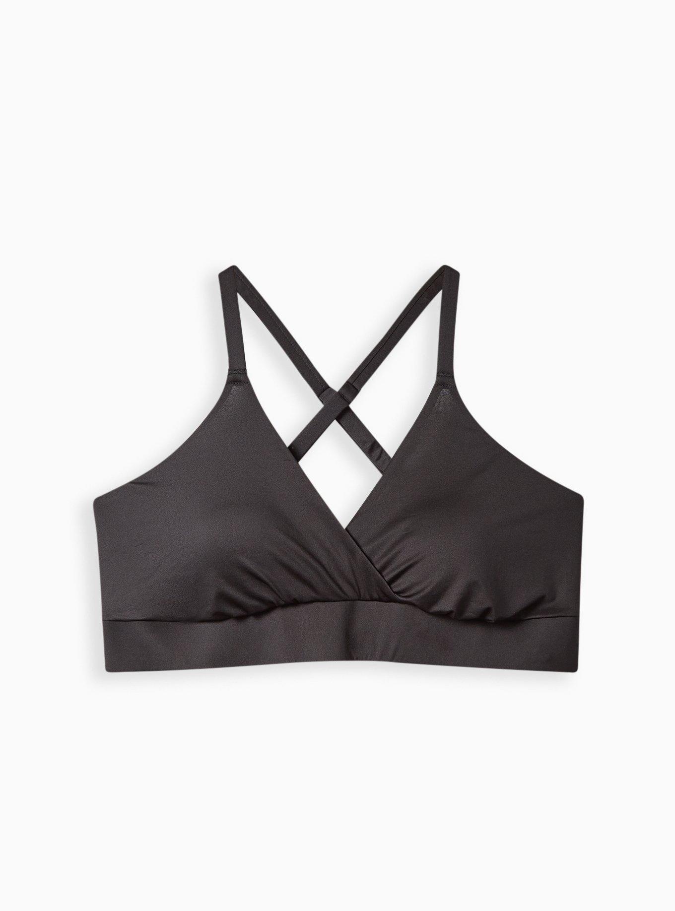 Lightly Lined Microfiber Surplice Bralette