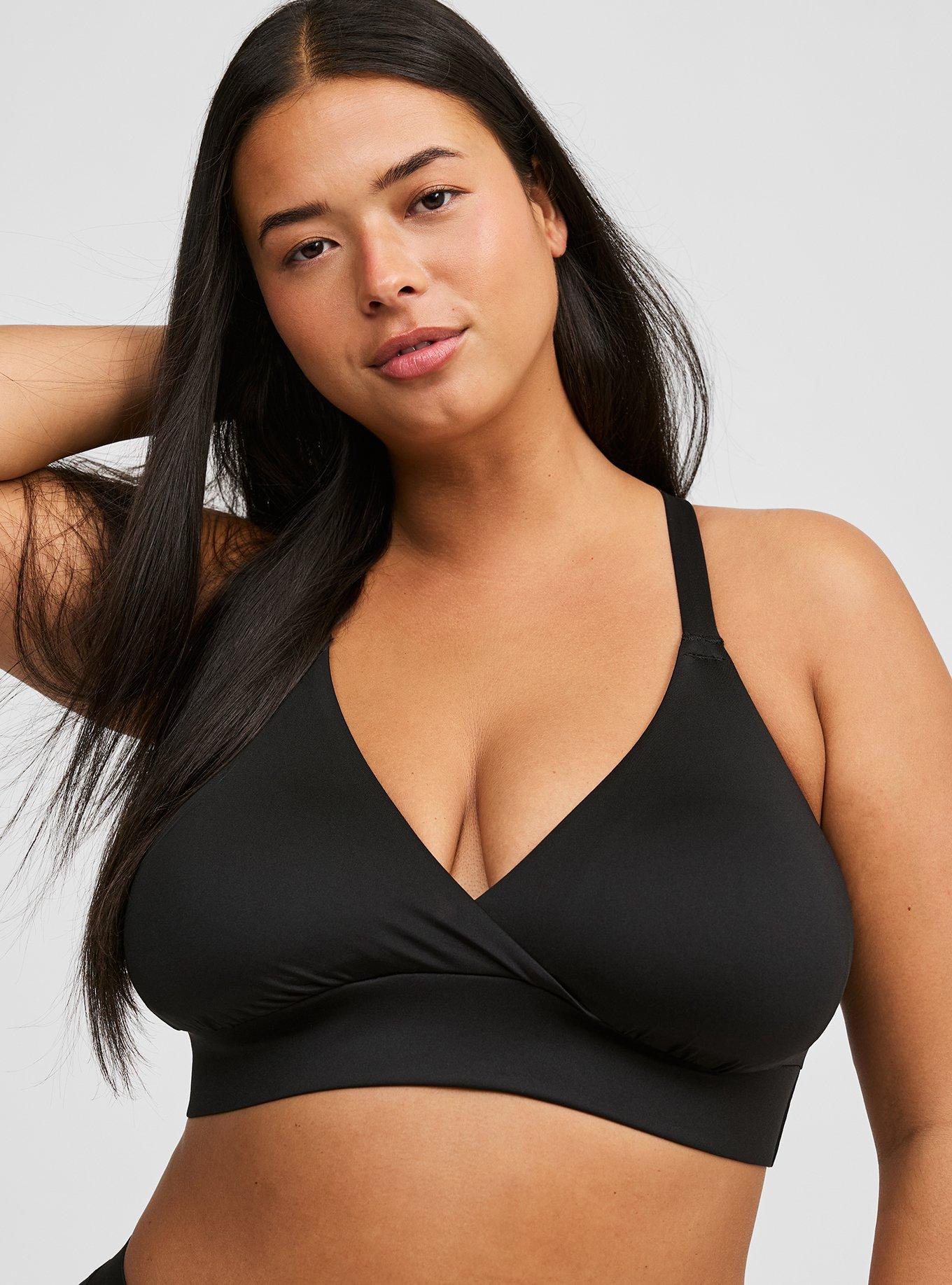 Lightly Lined Microfiber Surplice Bralette