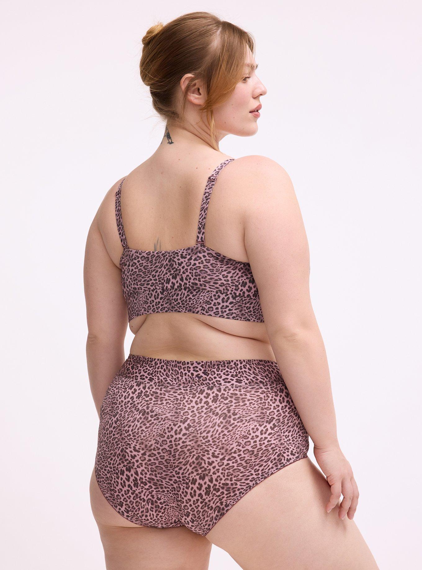 Lightly-Lined Smooth Surplice Bralette, CLASSIC LEOPARD KEEPSAKE LILAC, alternate