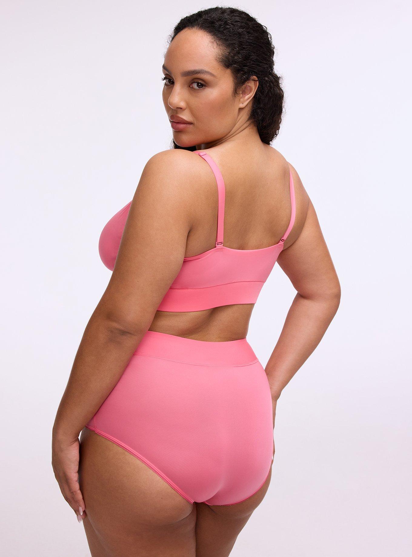 Lightly-Lined Smooth Surplice Bralette, CAMELLIA ROSE, alternate