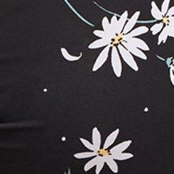 Lightly-Lined Smooth Surplice Bralette, DAISY DANCE FLORAL BLACK, swatch