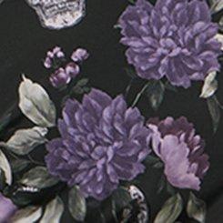 Lightly Lined Microfiber Surplice Bralette, CONSTANCE FLORAL BLACK, swatch