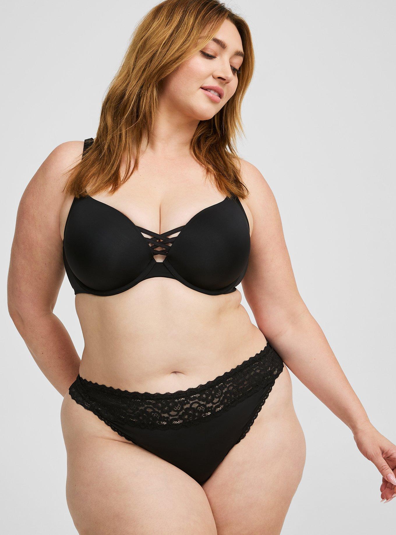 Plus Size - Second Skin Mid-Rise G String Lace Trim Panty - Torrid