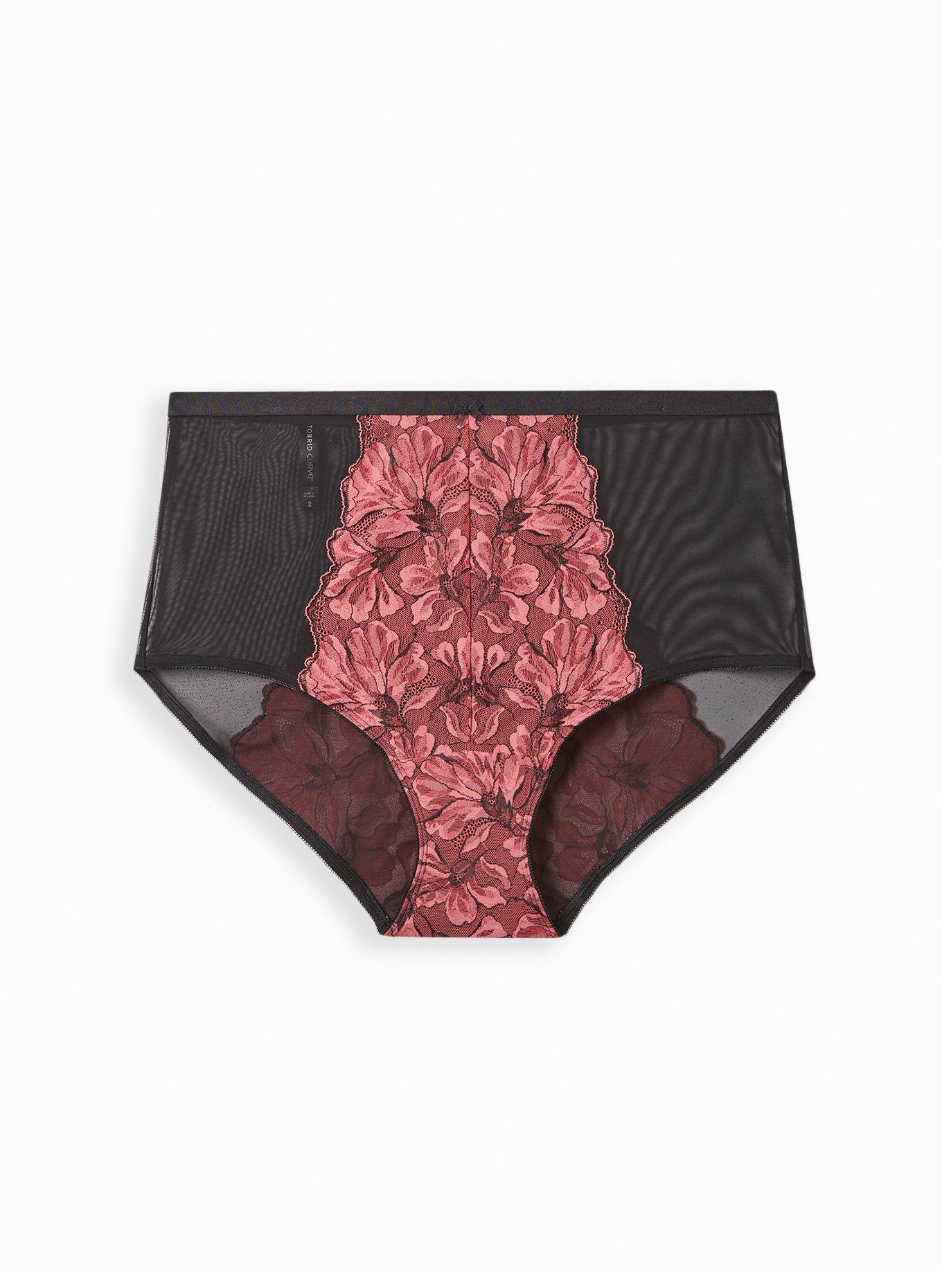  Lacy Line Sexy Floral Lace Panties with Keyhole Back (Small,Pink):  Clothing, Shoes & Jewelry