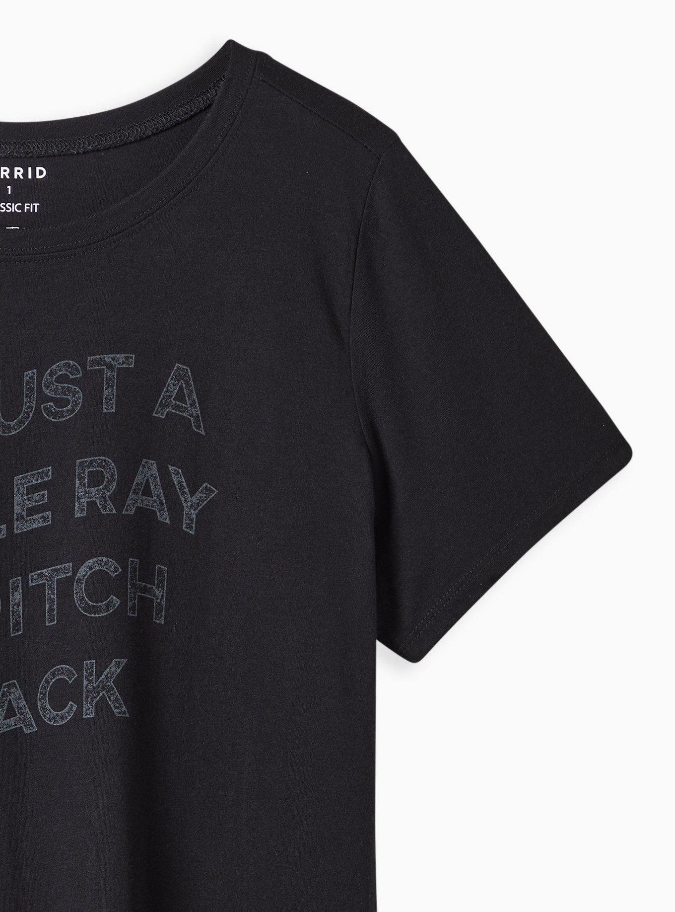 Plus Size - Everyday Tee - Signature Jersey Ray Of Pitch Black - Torrid