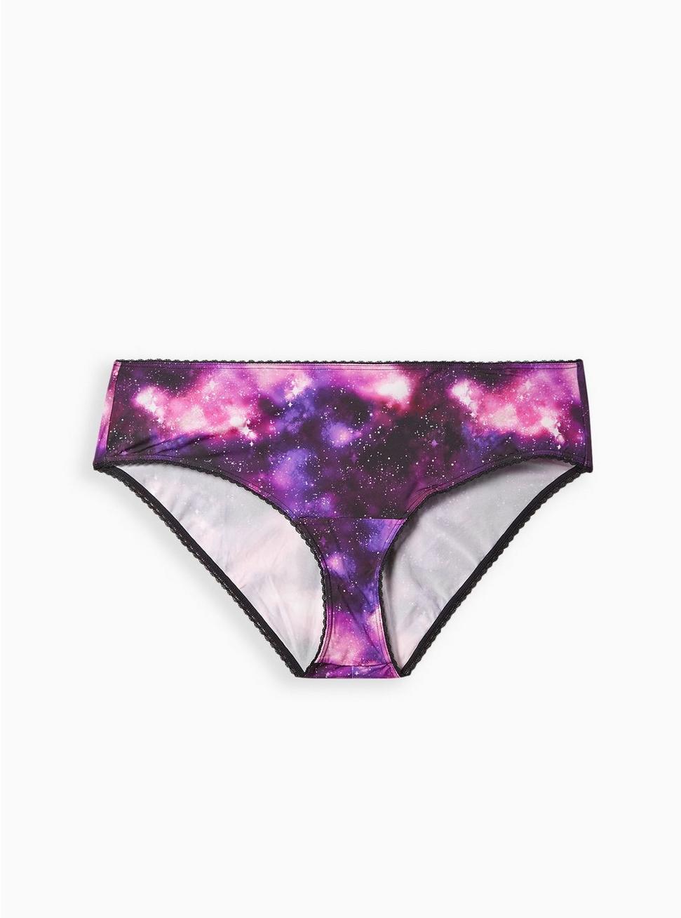 Second Skin Microfiber Hipster Panty With Cage Back, GRADIENT GALAXY BLACK, hi-res