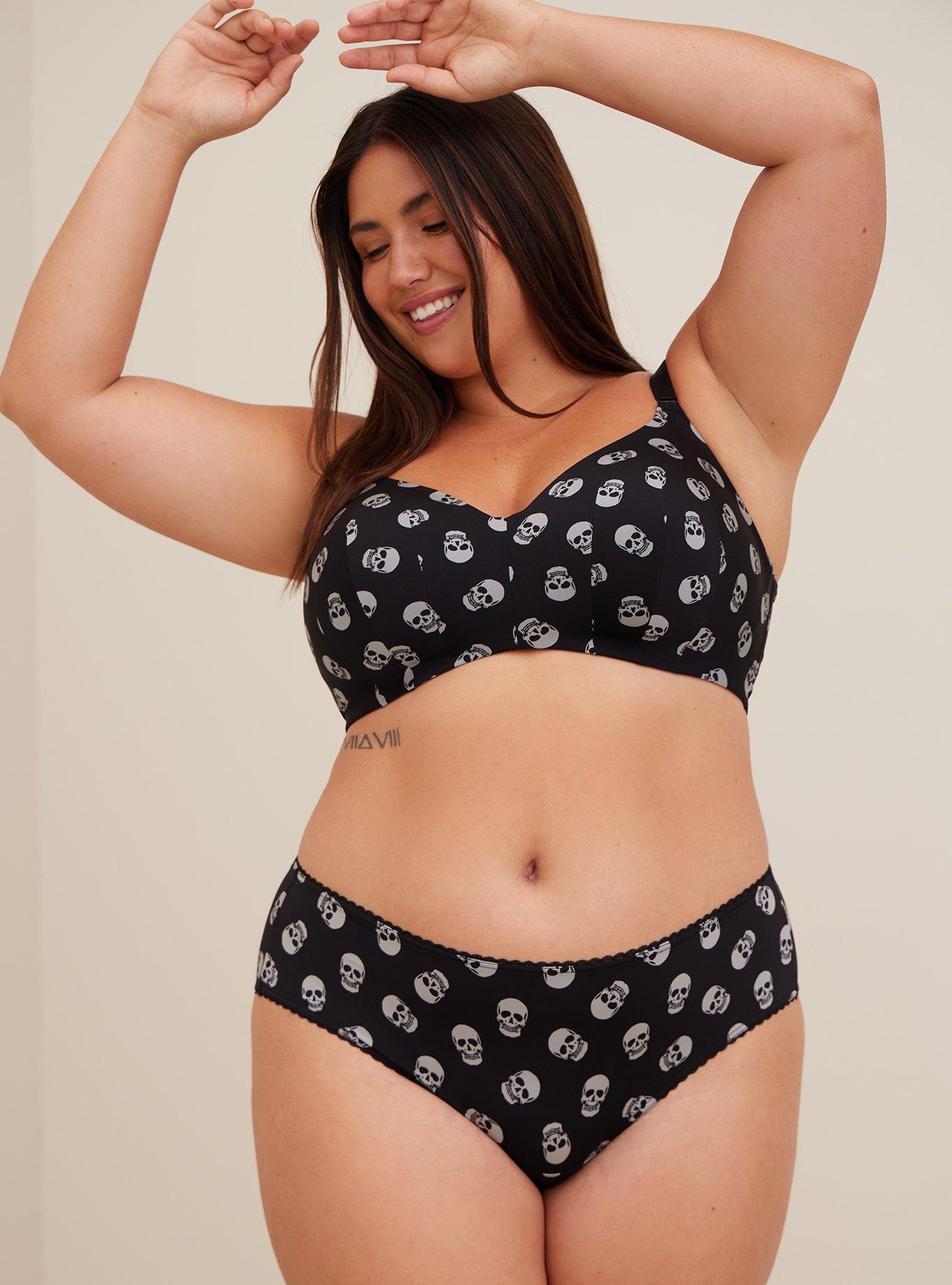 Torrid Adorable Black w/Blue Polka Dots Bralette & Panty Set Plus