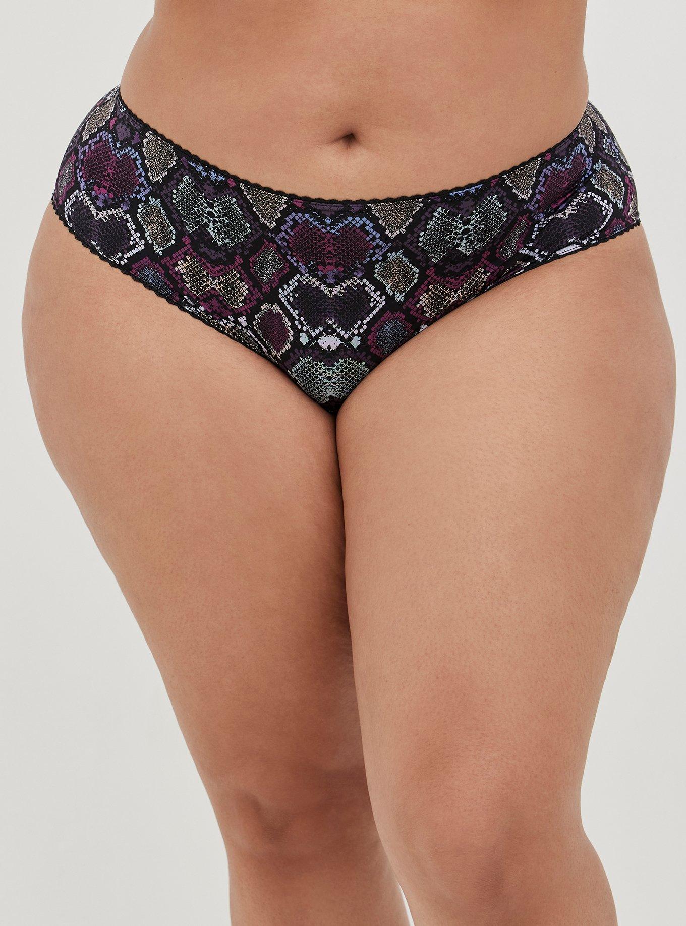 Plus Size - Microfiber Hipster Panty With Lace Cage Back - Torrid
