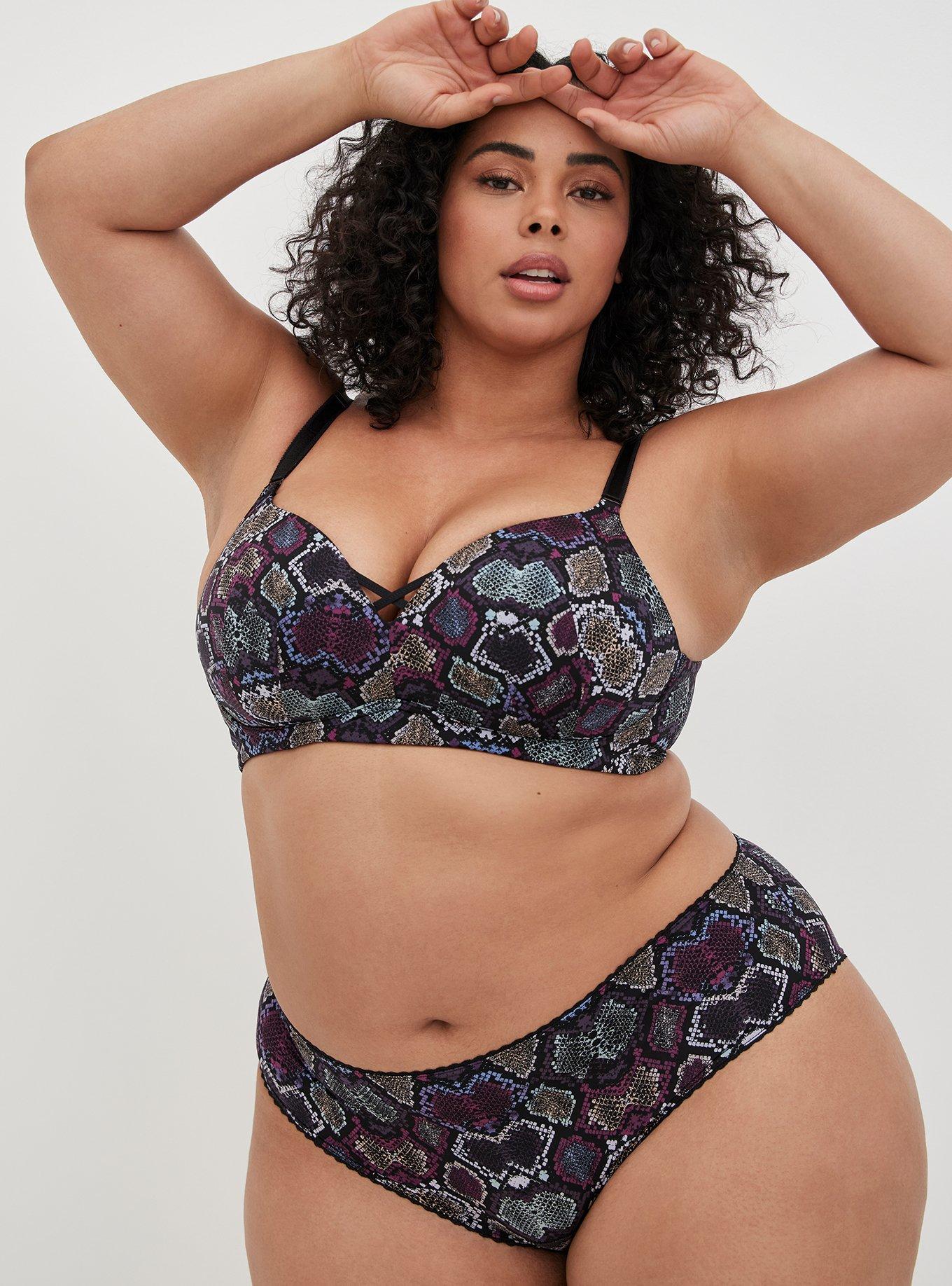 Plus Size - Second Skin Microfiber Hipster Panty With Cage Back
