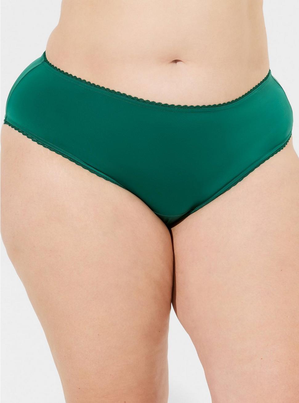 Plus Size - Second Skin Microfiber Hipster Panty With Cage Back