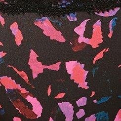 Second Skin Microfiber Hipster Panty With Cage Back, RAINBOW LEOPARD RICH BLACK, swatch