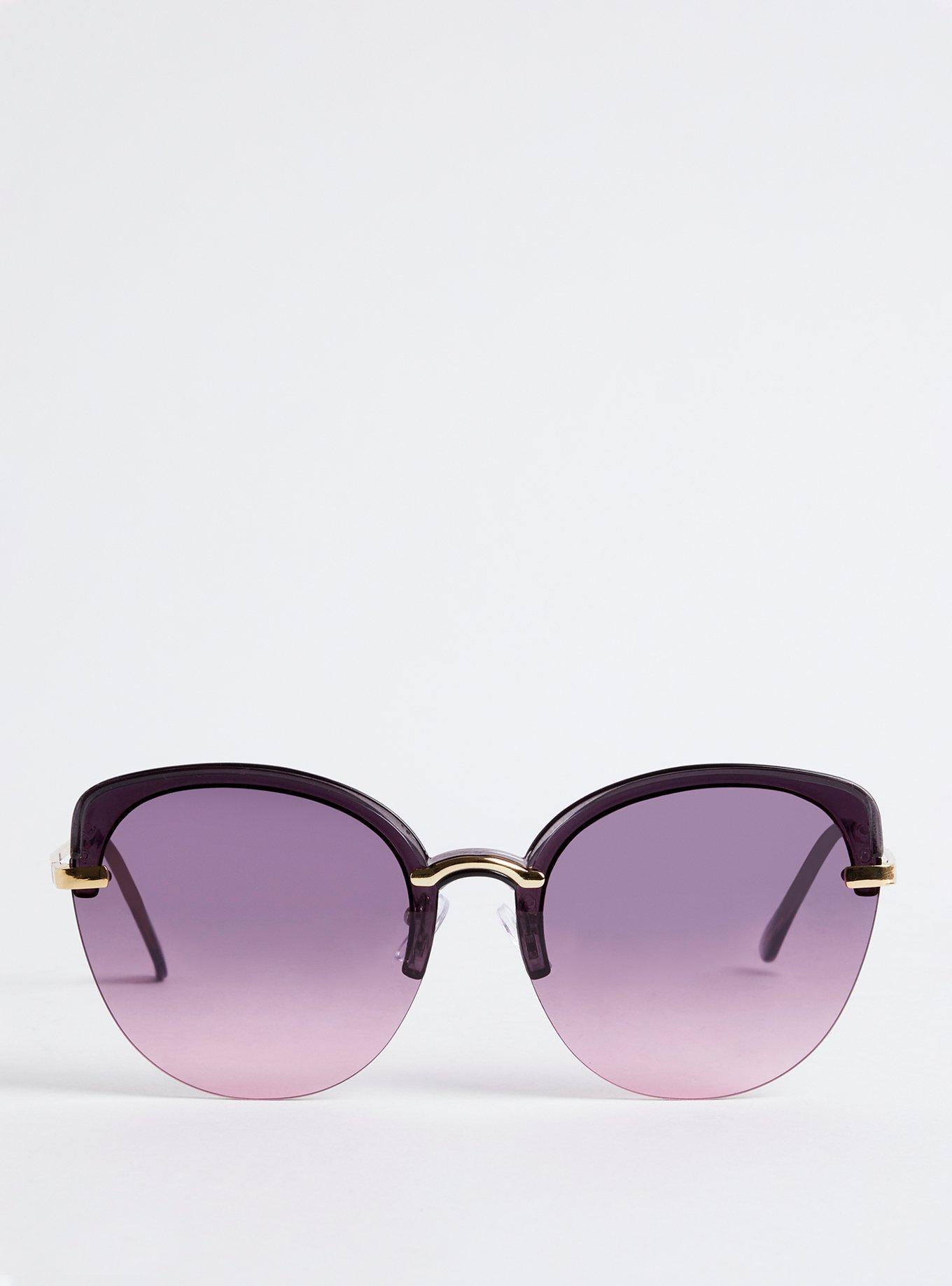 Ombre lens rimless sales sunglasses